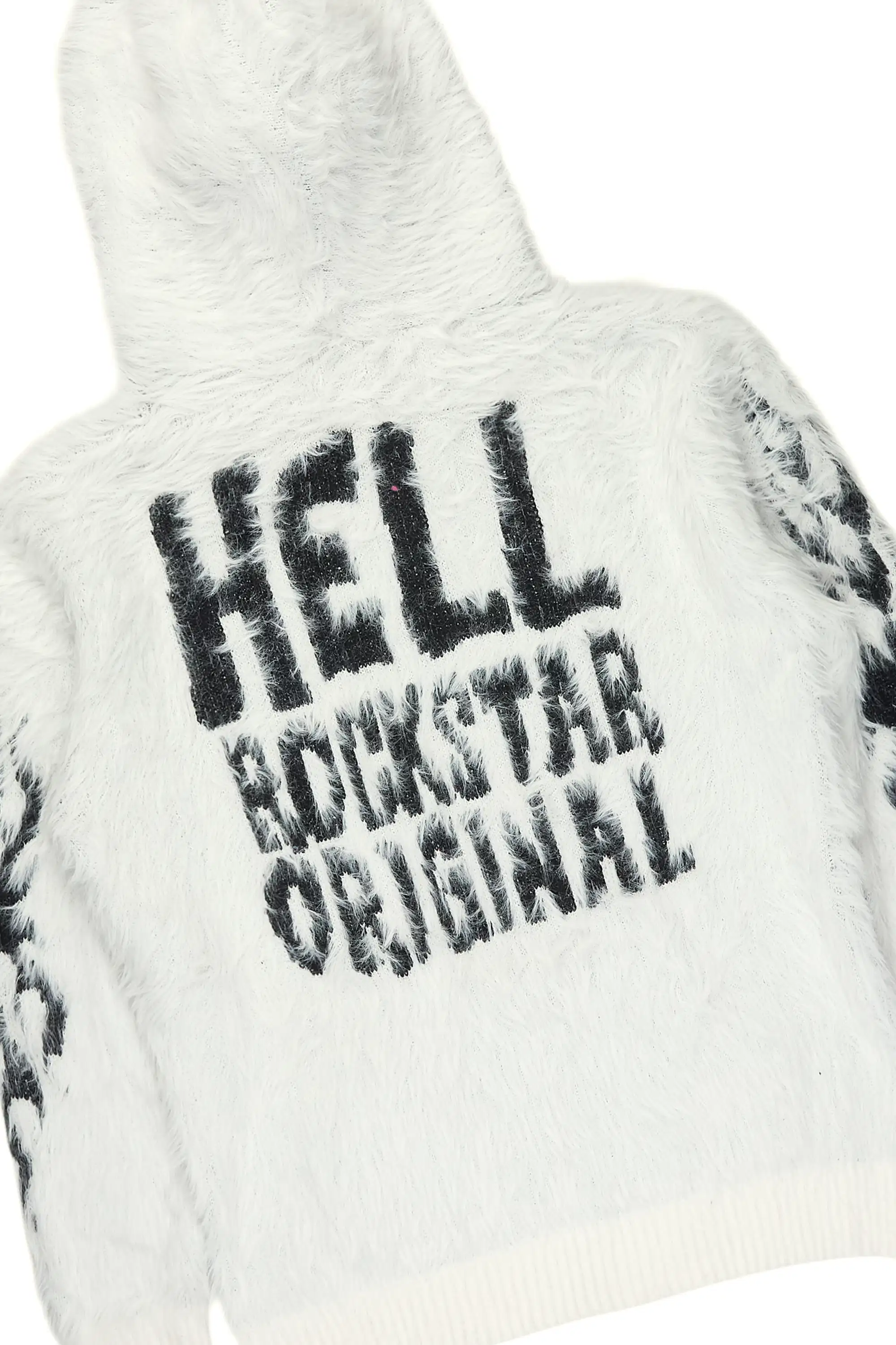 Toshio White Stacked Flare Knitted Mohair Track Set - Image 7