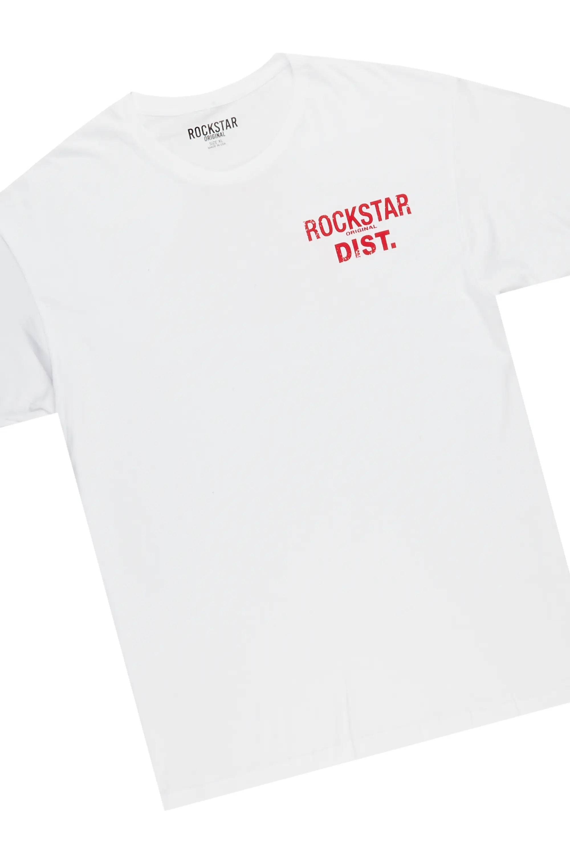 Lake White/Red T-Shirt/Stacked Baggy Track Set - Image 2