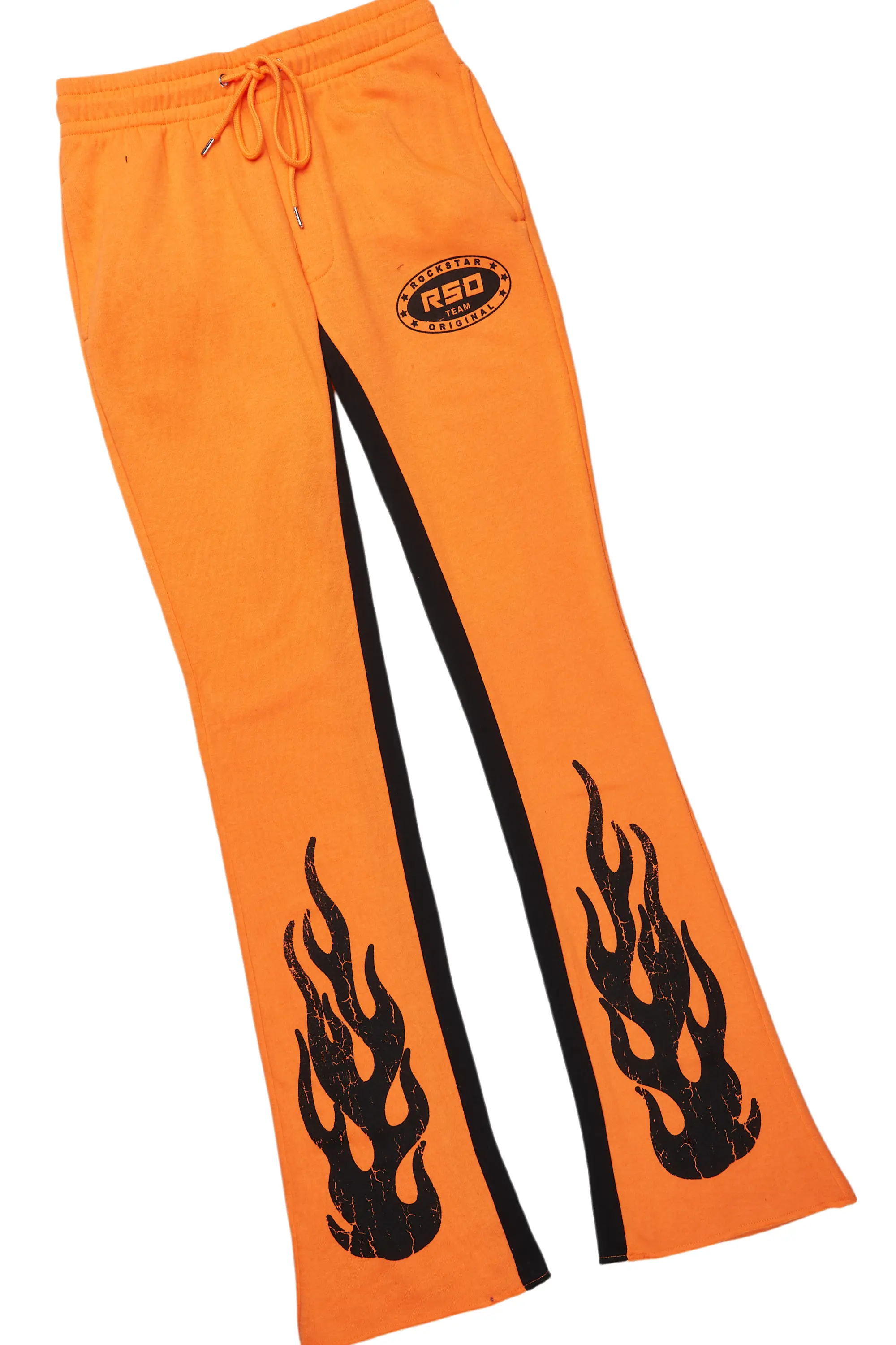 Amos White/Orange T-Shirt/Stacked Baggy Track Pant Set - Image 8