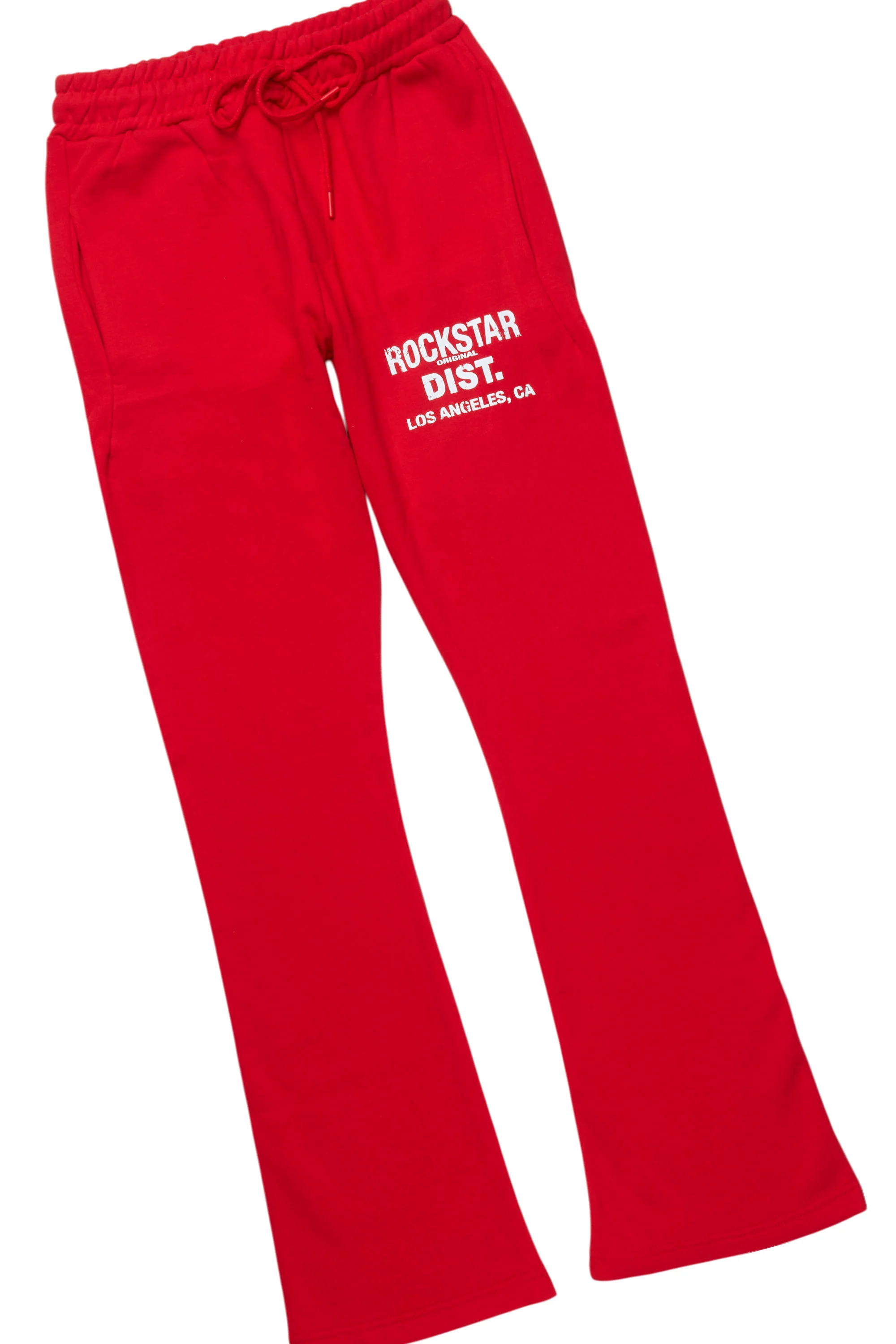 Lake White/Red Oversized T-Shirt/Stacked Track Pant Set - Image 9