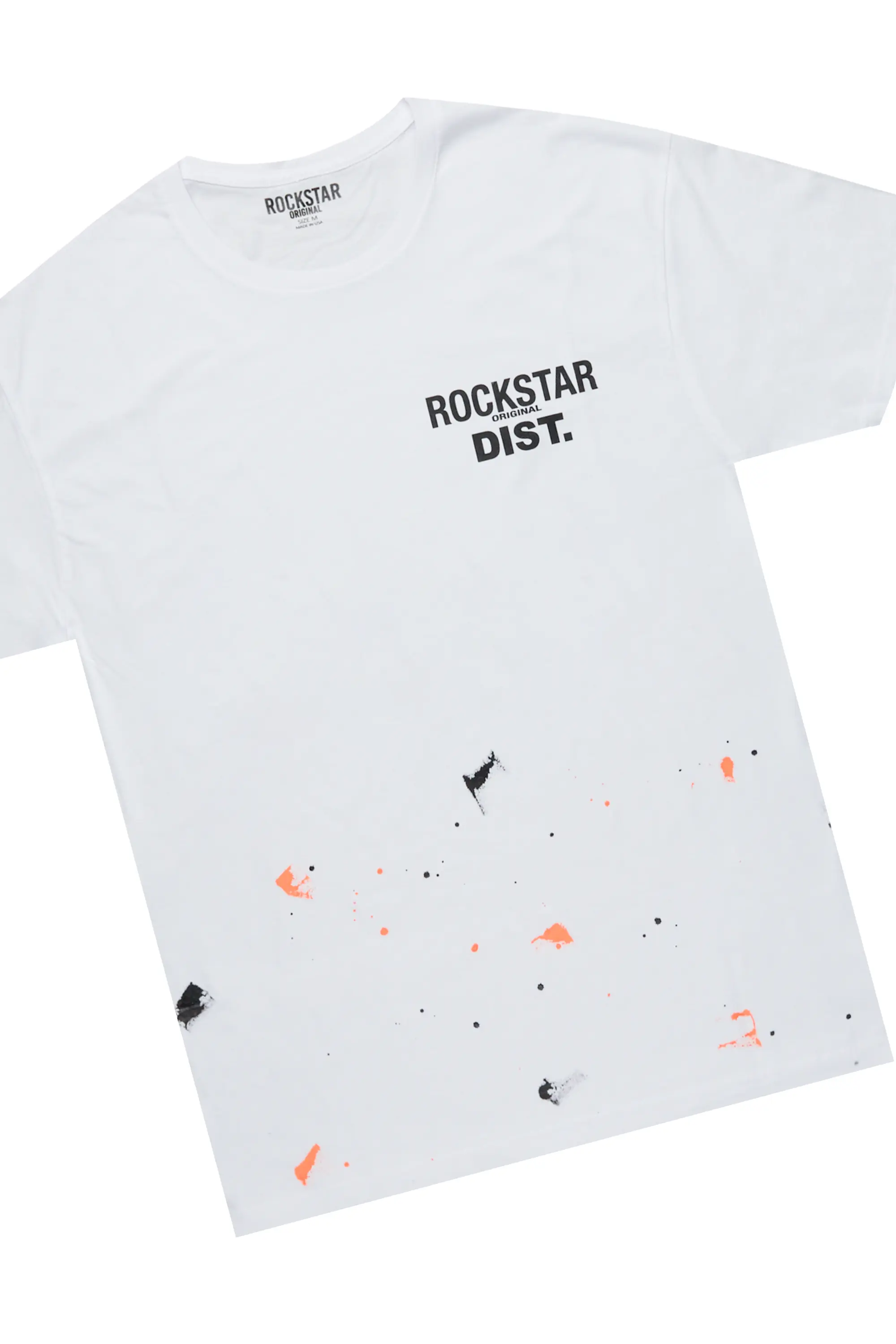 Raffer White/Orange T-Shirt/Stacked Flare Pant Set - Image 7