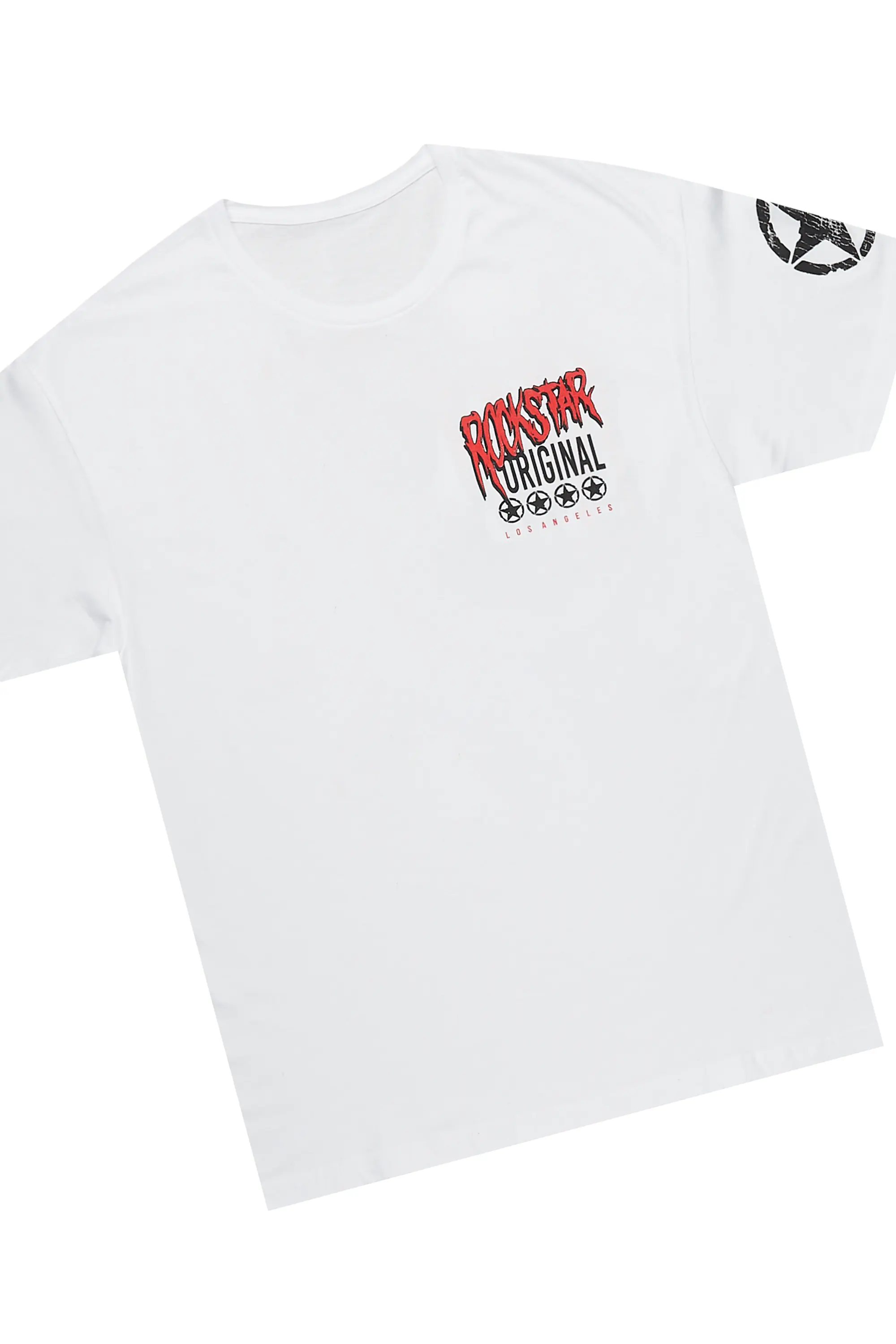 Wizzurd White/Grey T-Shirt/Stacked Flare Pant Set - Image 7
