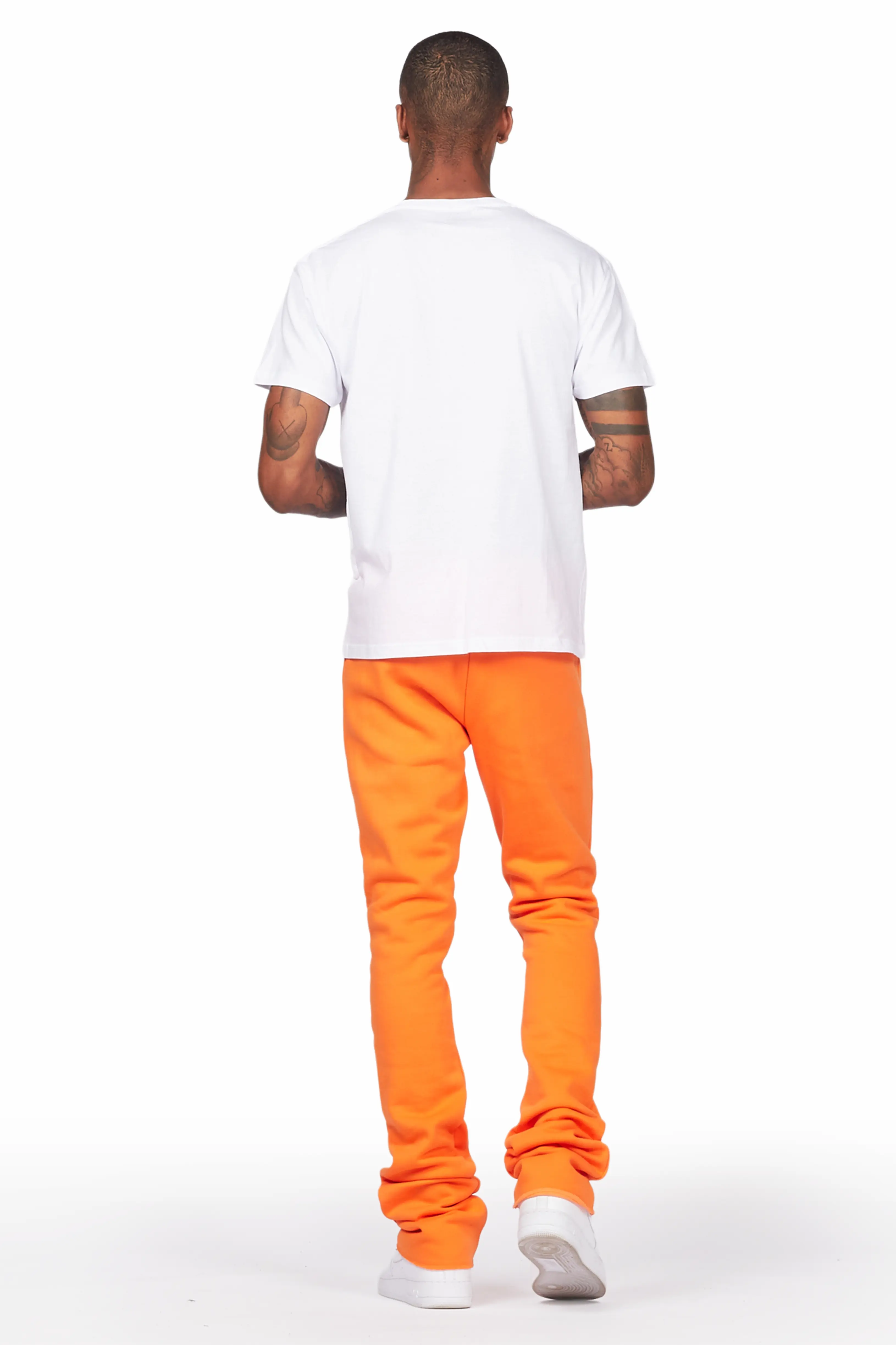 Warblen Orange T-Shirt/Stacked Flare Pant Set - Image 4