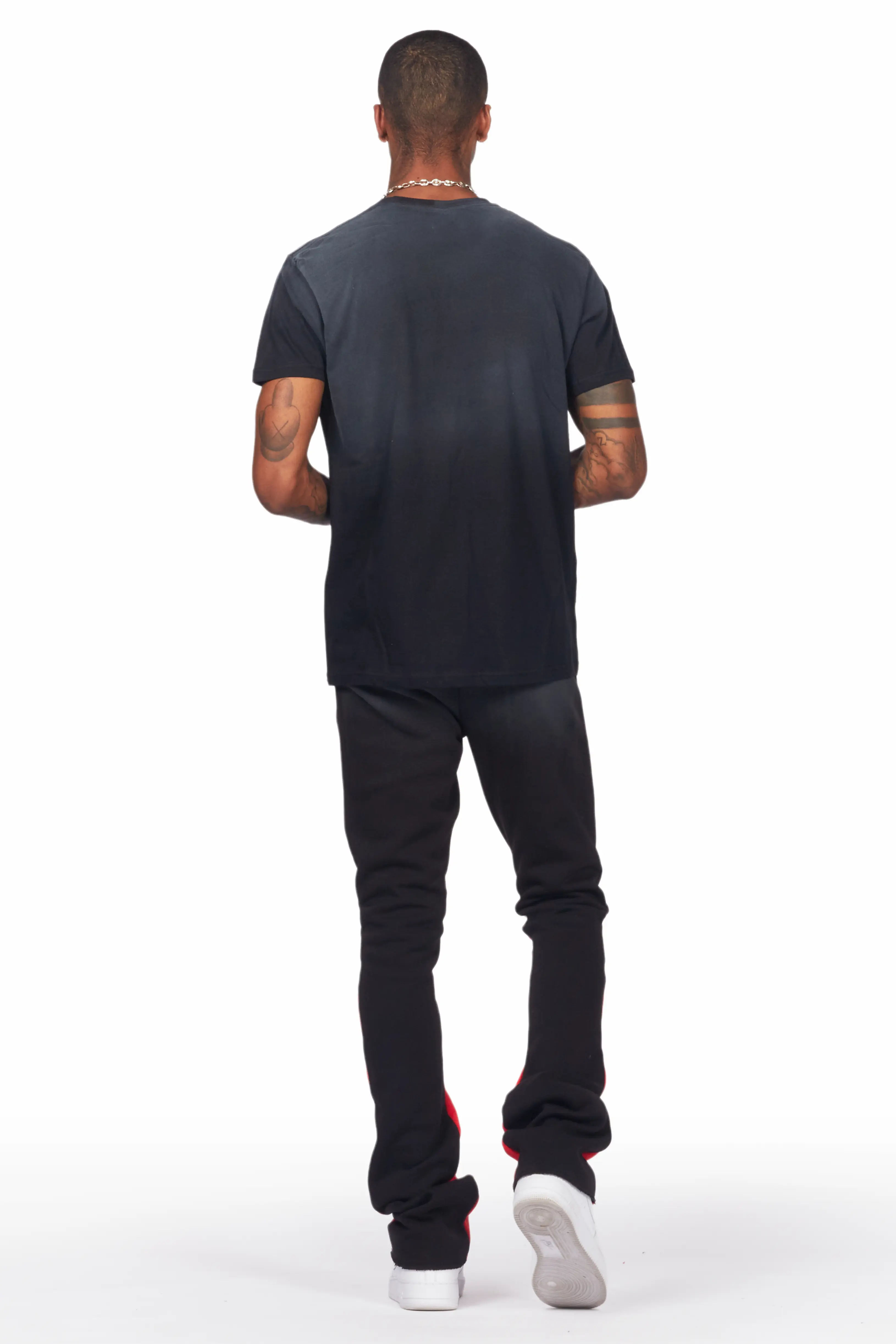 Grady Black T-Shirt/Stacked Flare Track Set - Image 4