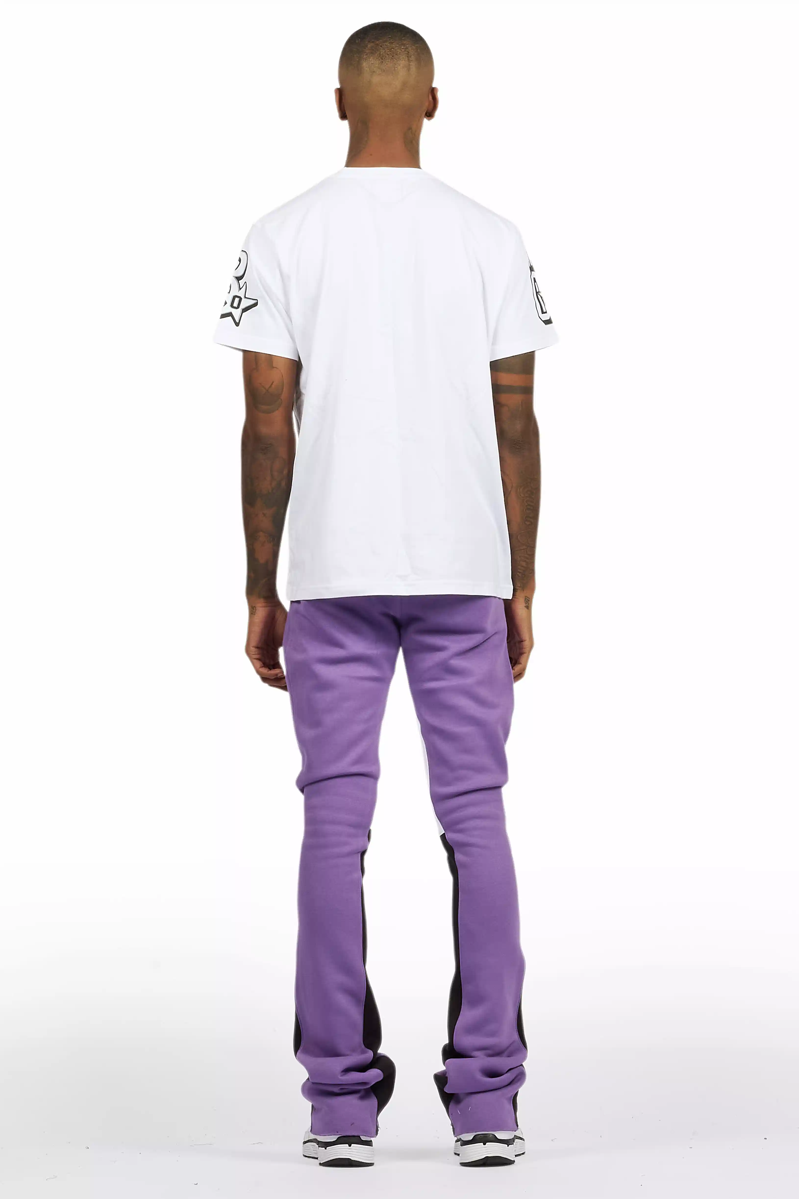 Rune Purple/White T-Shirt/Stacked Flare Track Set - Image 5