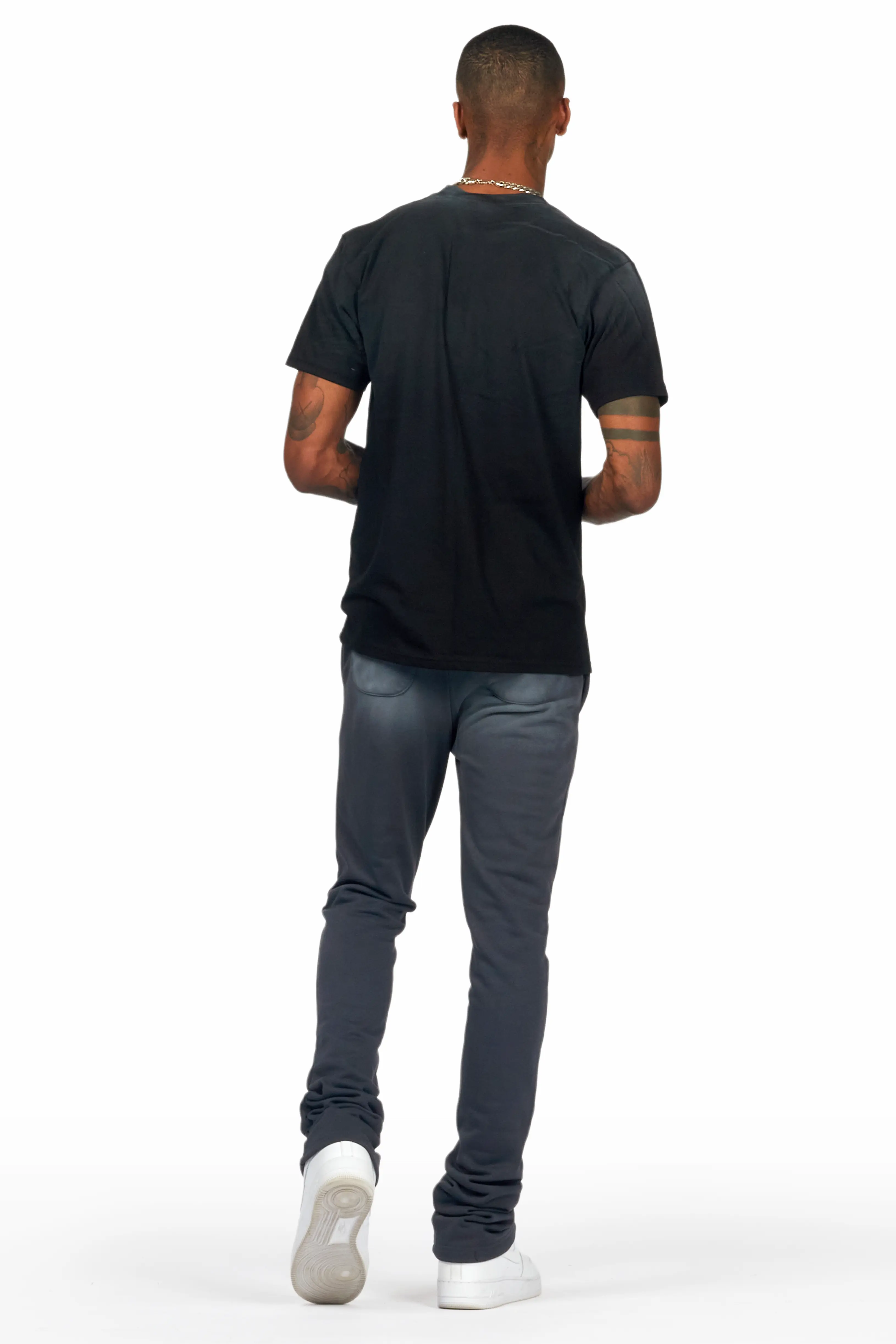 Tabor Black T-Shirt/Stacked Flare Track Set - Image 4