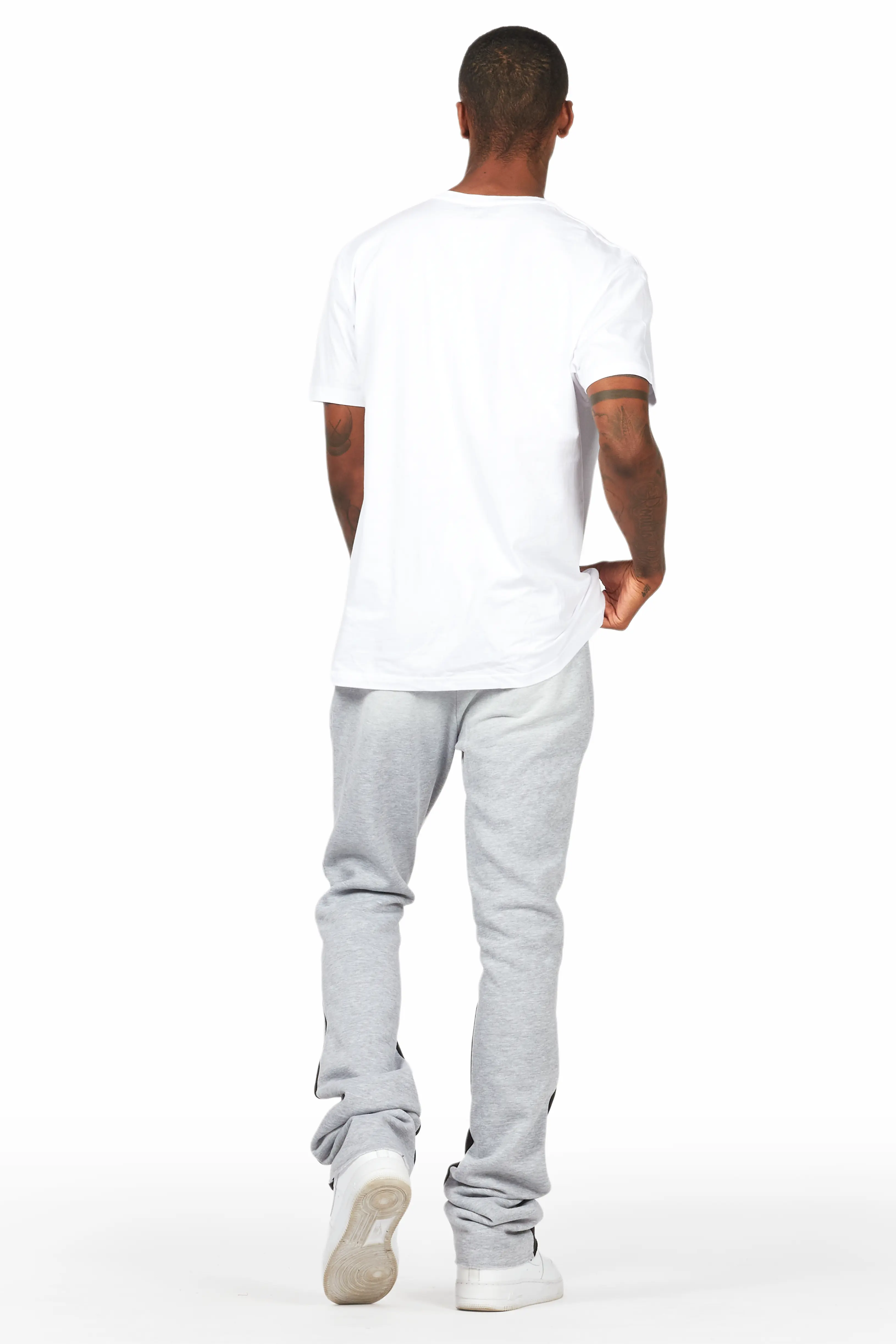 Vadim White/Grey T-Shirt/Stacked Flare Track Set - Image 4