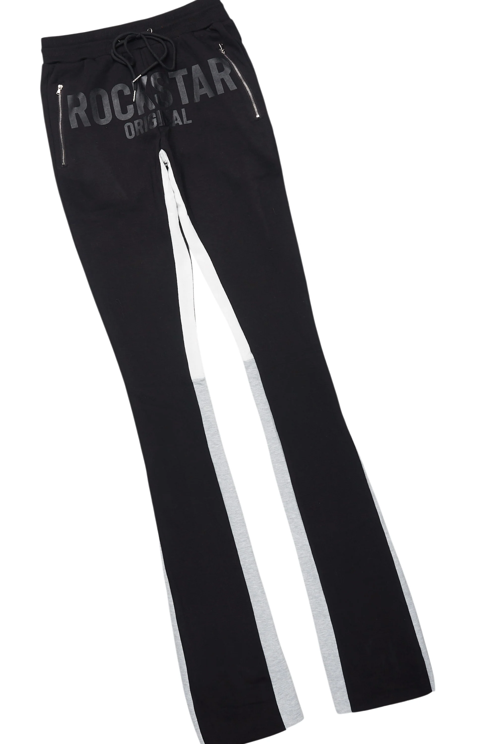 Sana Black T-Shirt/Stacked Track Pant Set - Image 9