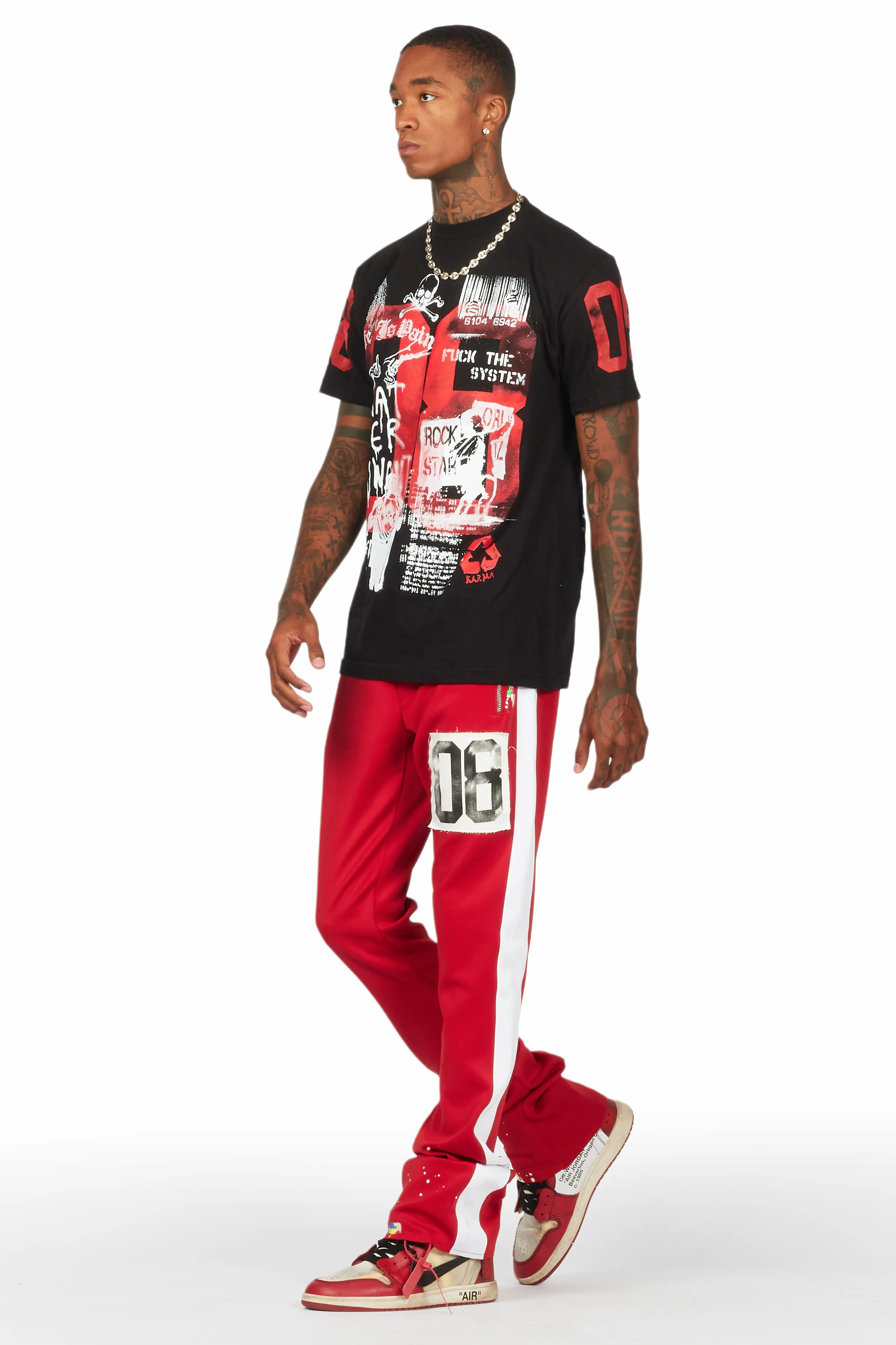 Grill Black/Red T-Shirt/Stacked Flare Track Set - Image 5