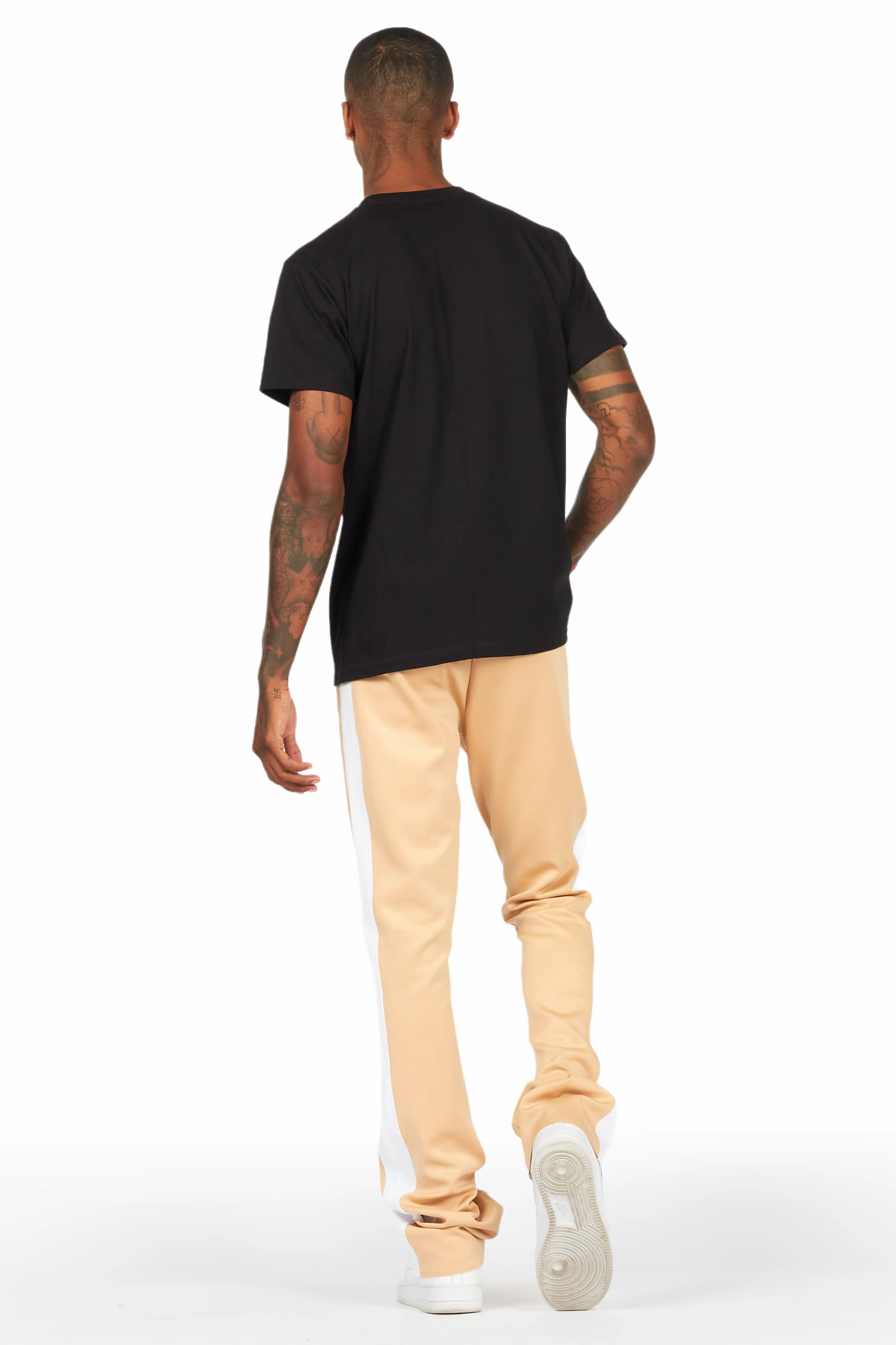 Dash Black/Beige T-Shirt/Stacked Flare Track Set - Image 3