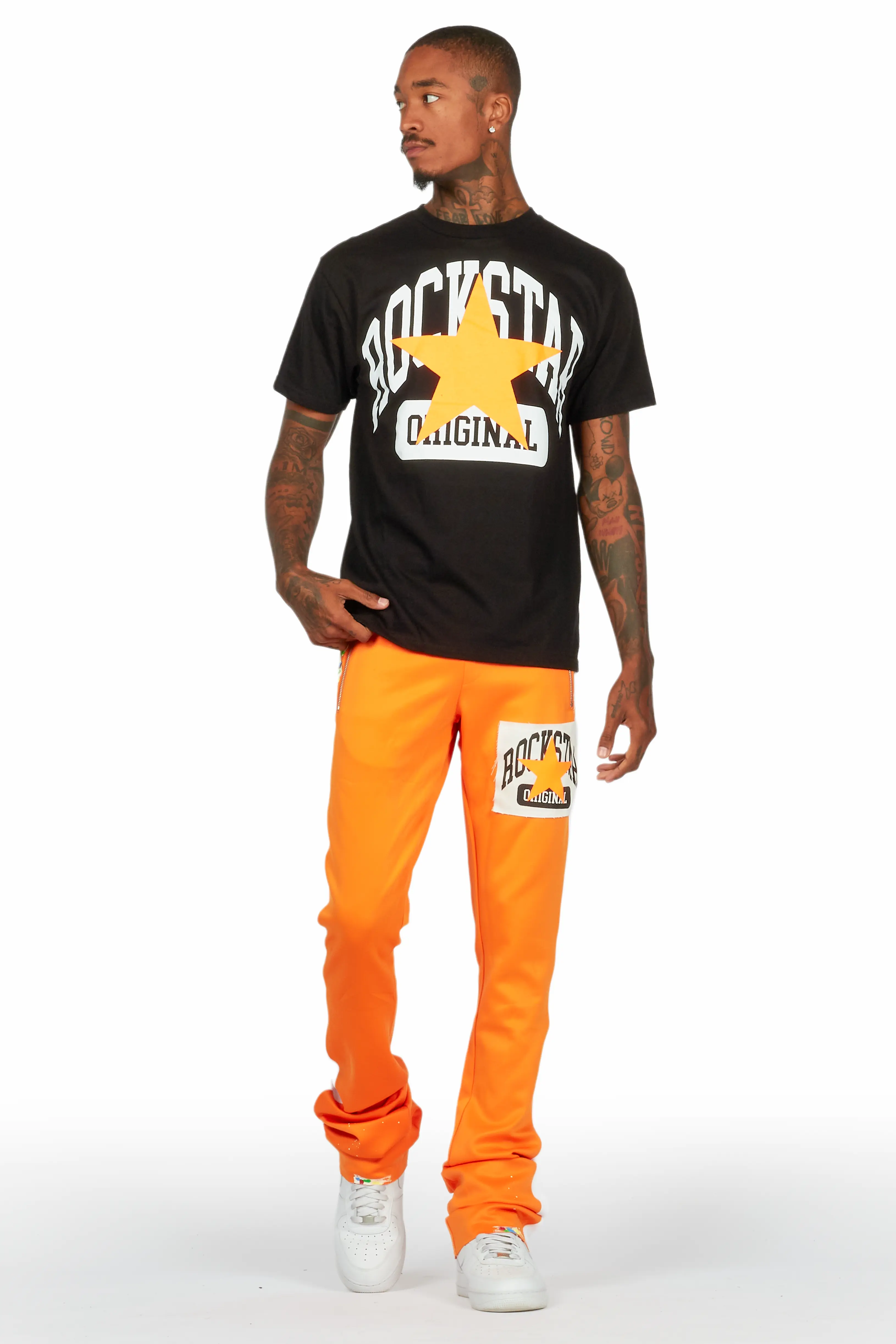 Dash Black/Orange T-Shirt/Super Stacked Flare Track Set - Image 2