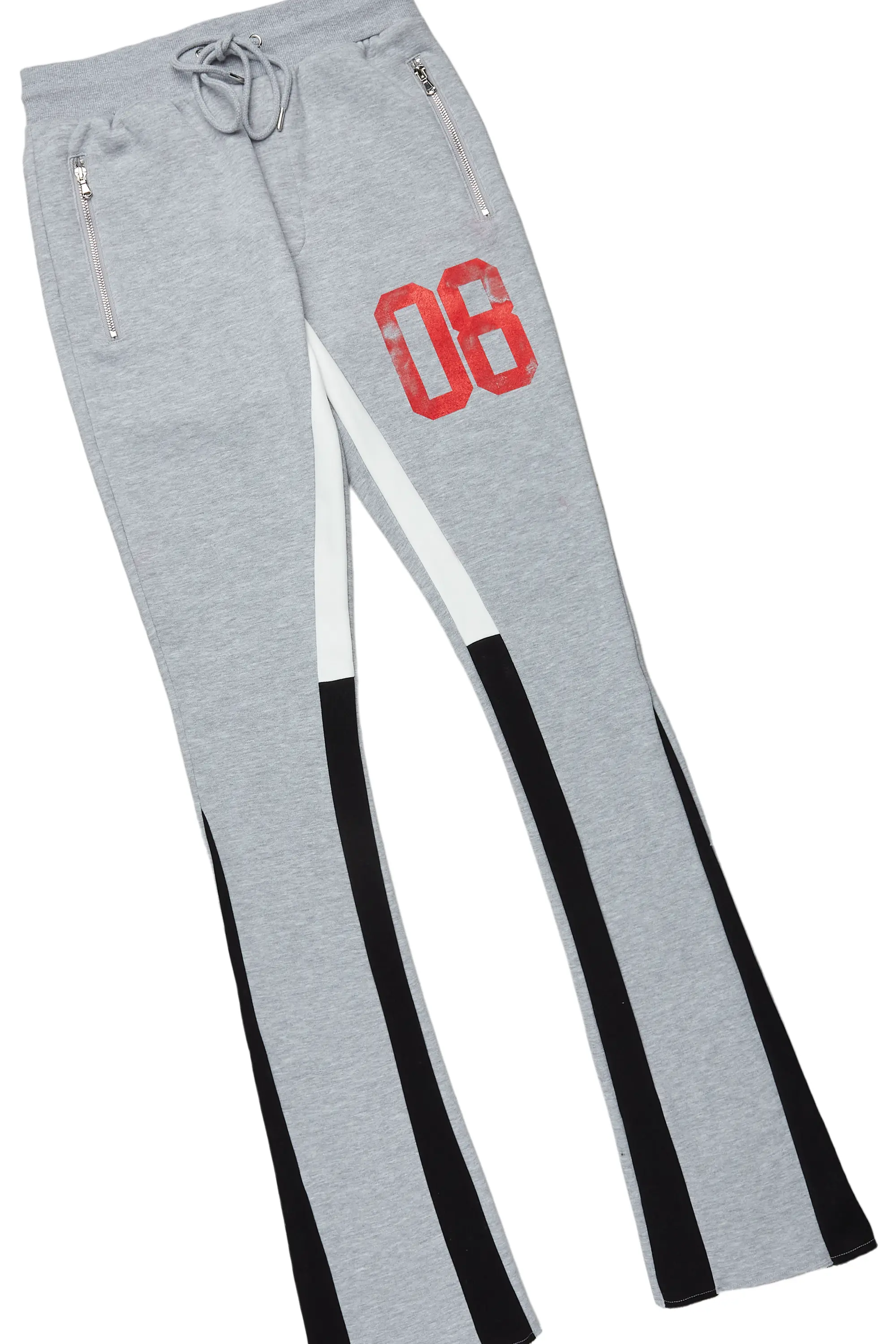 Grill White/Grey Oversized T-Shirt/Stacked Track Set - Image 9