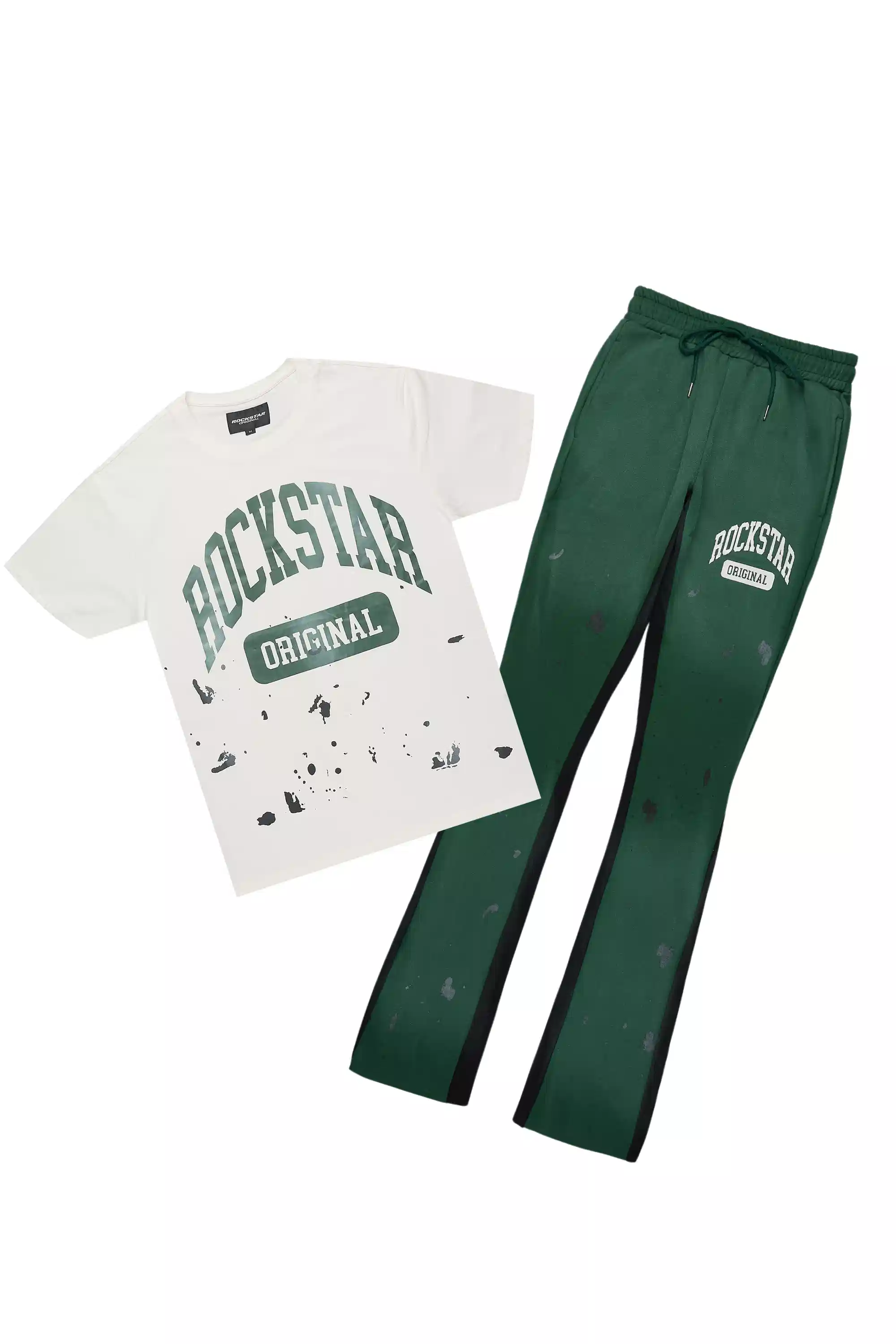 Rainer Green T-Shirt/Stacked Flare Track Set