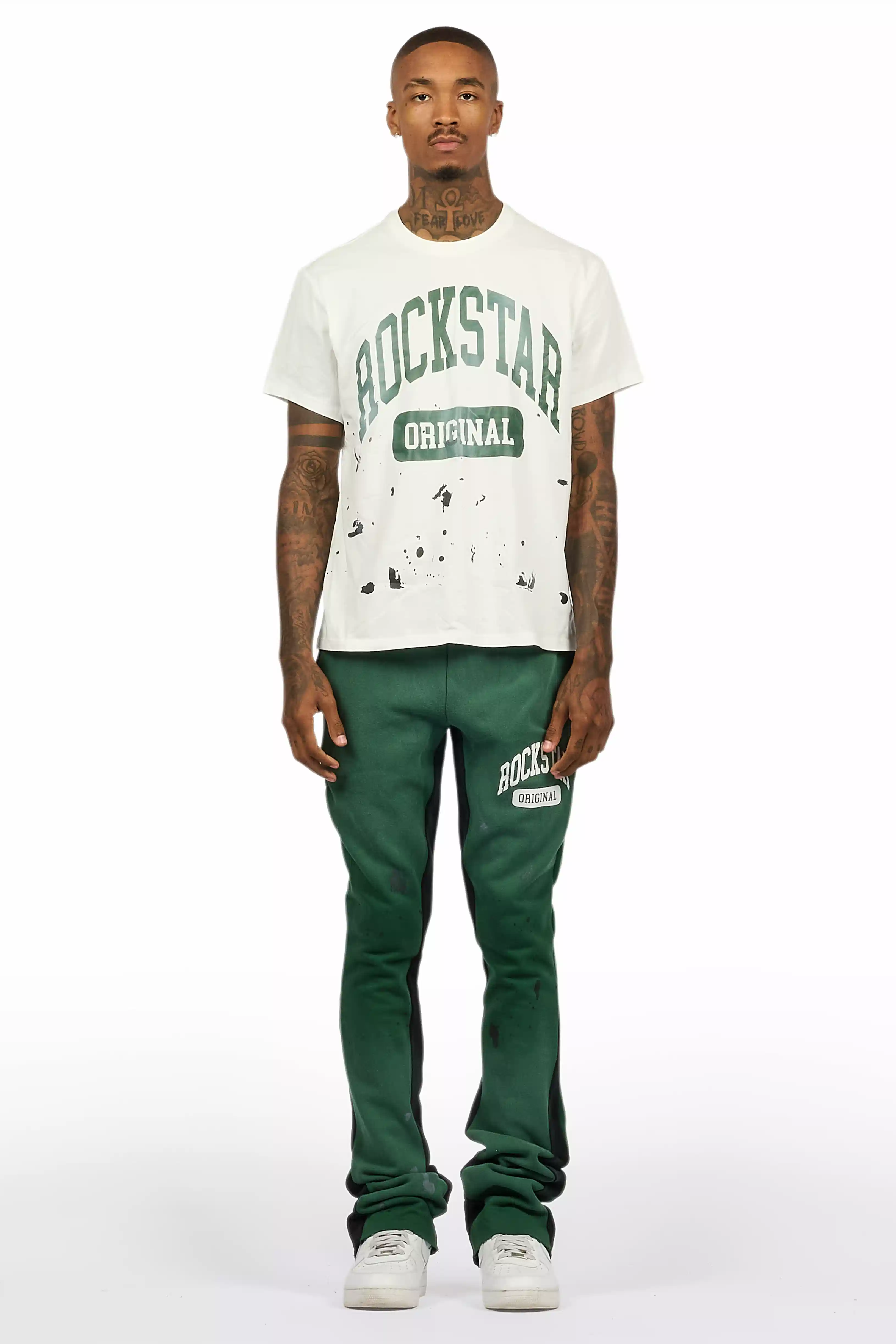 Rainer Green T-Shirt/Stacked Flare Track Set - Image 2