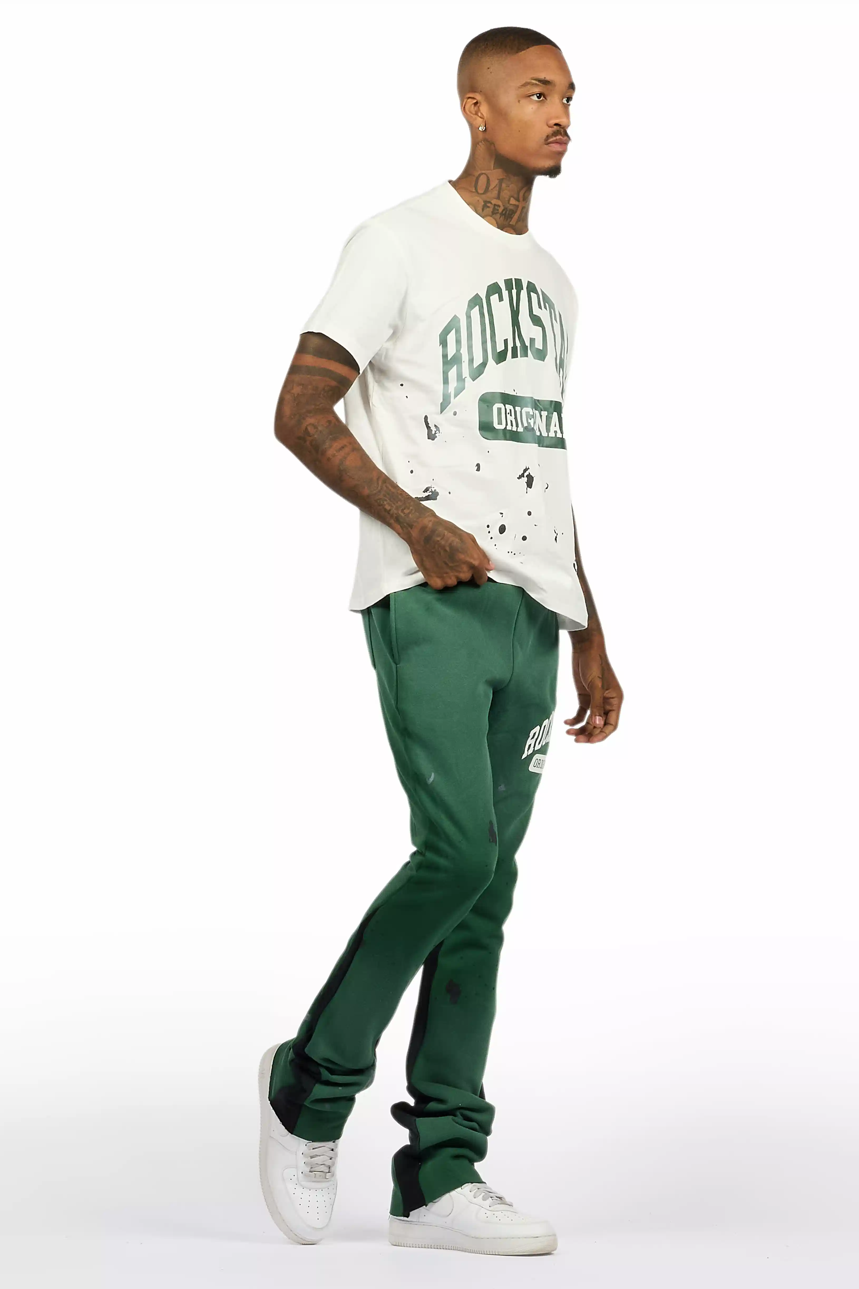 Rainer Green T-Shirt/Stacked Flare Track Set - Image 3