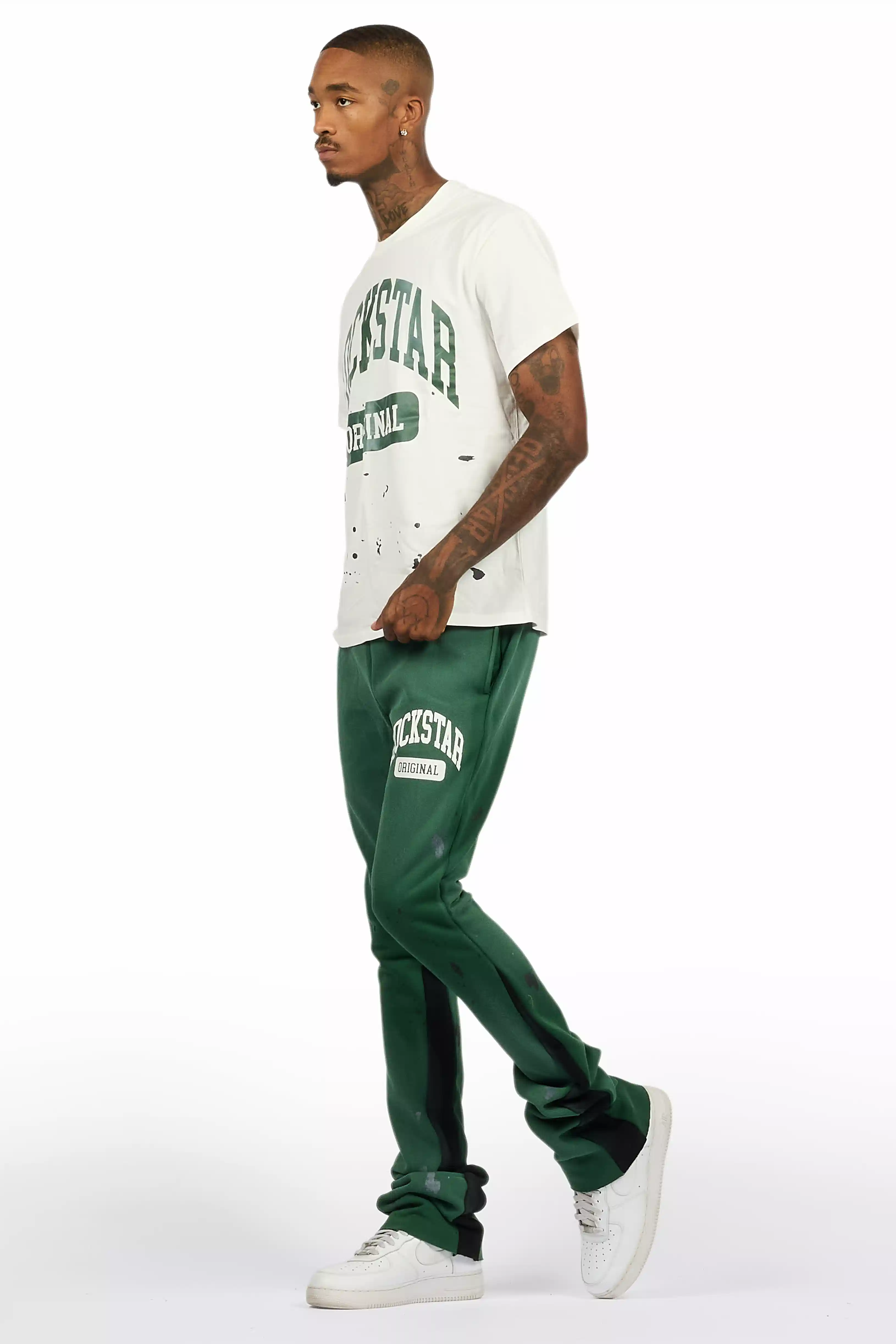 Rainer Green T-Shirt/Stacked Flare Track Set - Image 5
