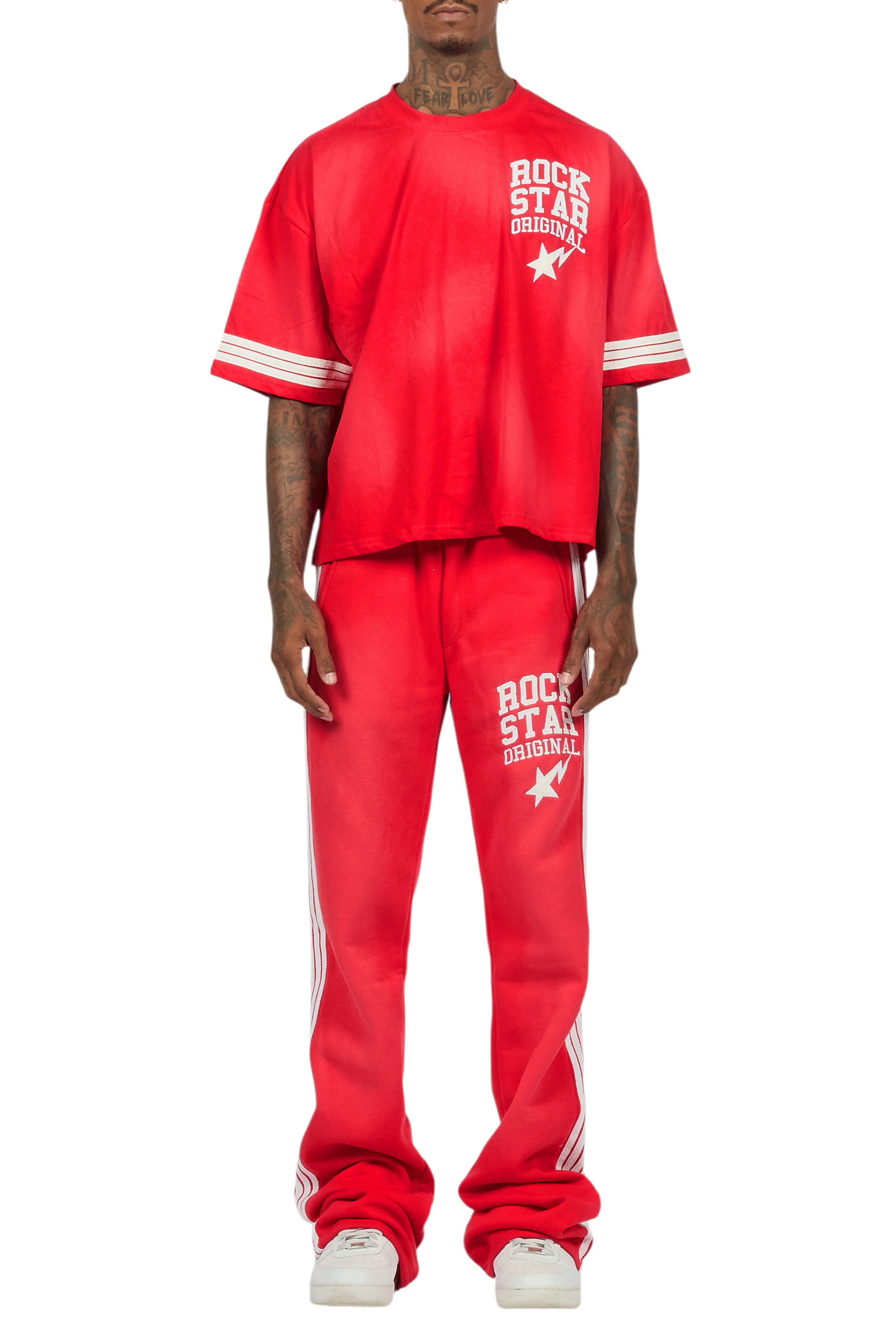 Gerrit Red T-Shirt/Stacked Flare Track Set - Image 11