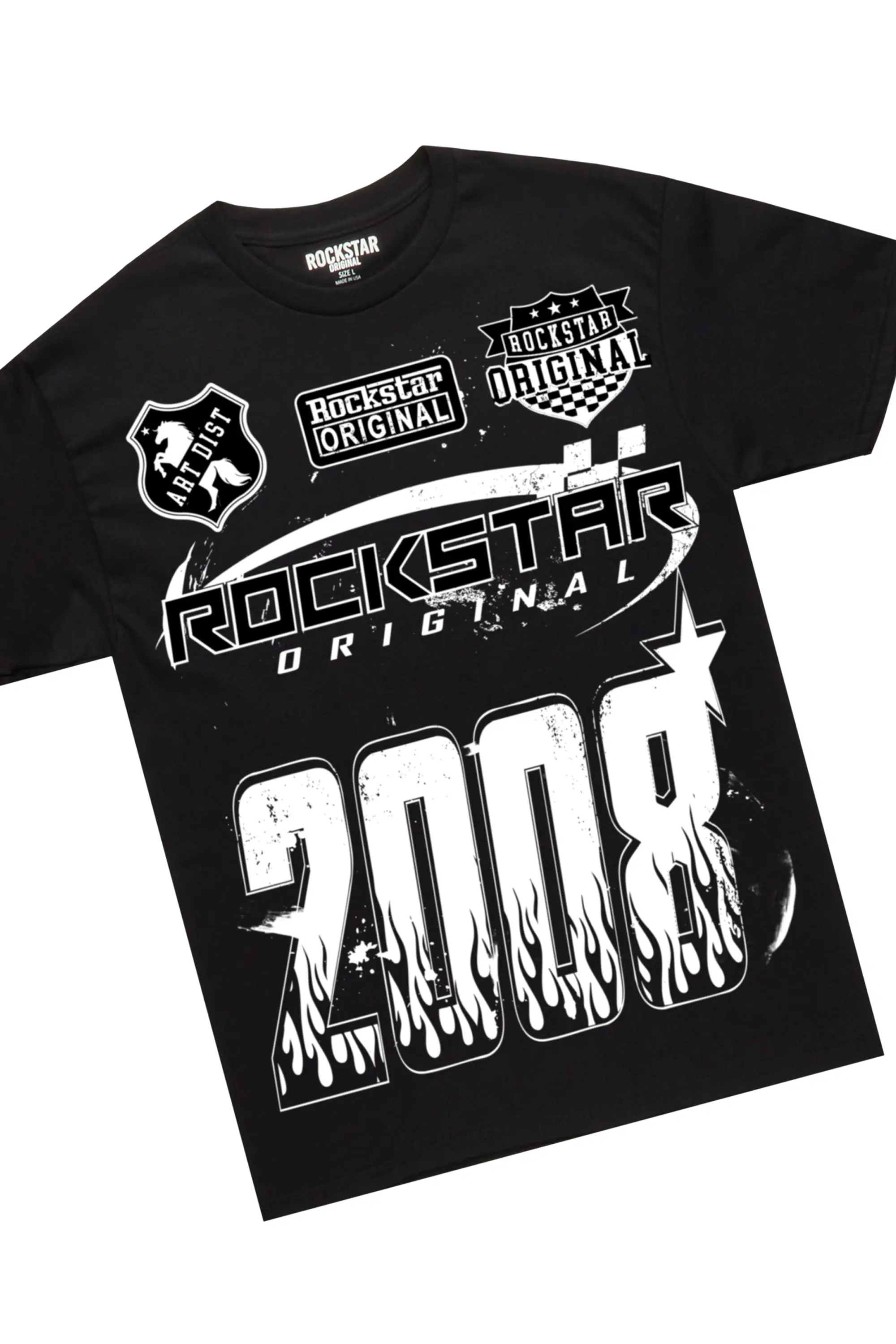 Amos Black/White T-Shirt/Stacked Flare Track Set - Image 7