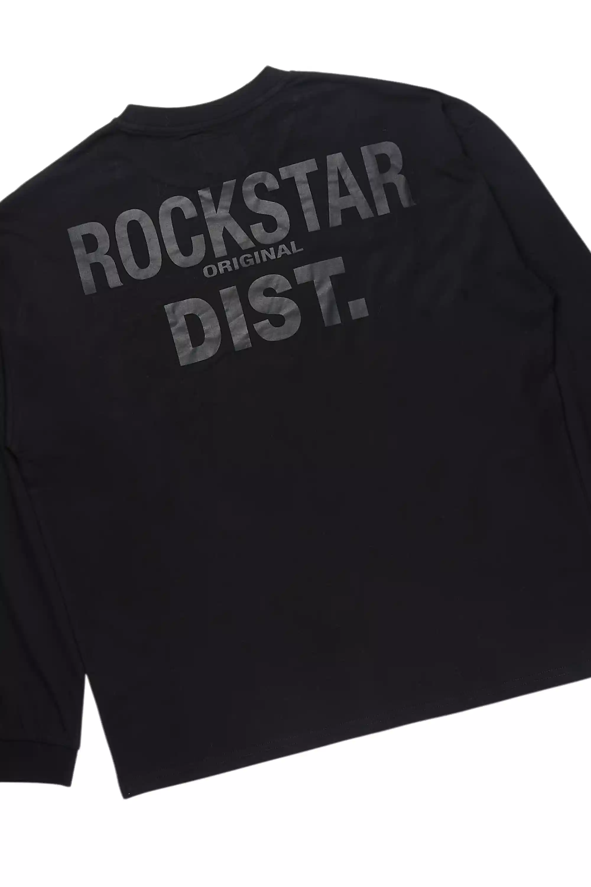 Antal Black Long Sleeve T-Shirt/Baggy Stacked Track Set - Image 8