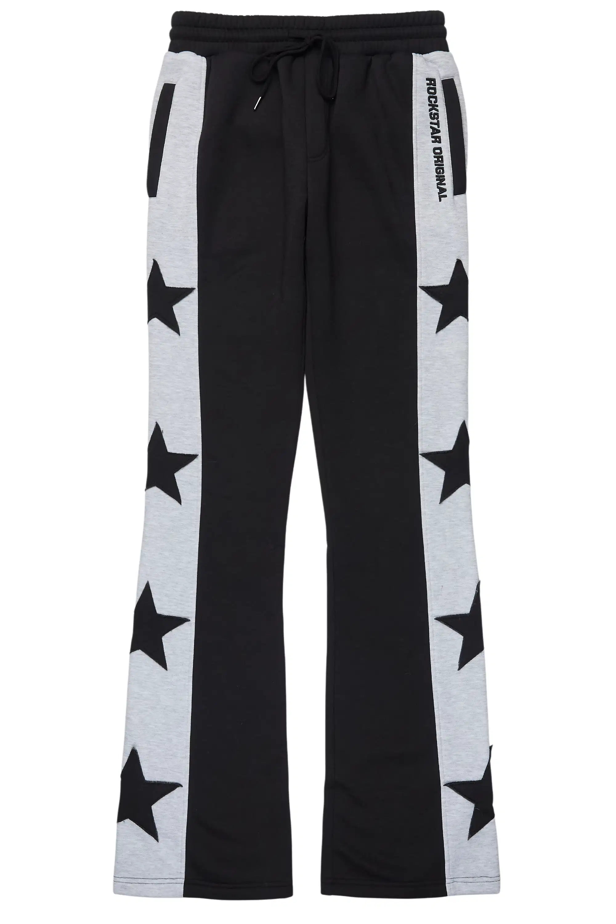Geza Black Baggy Stacked Pant - Image 7