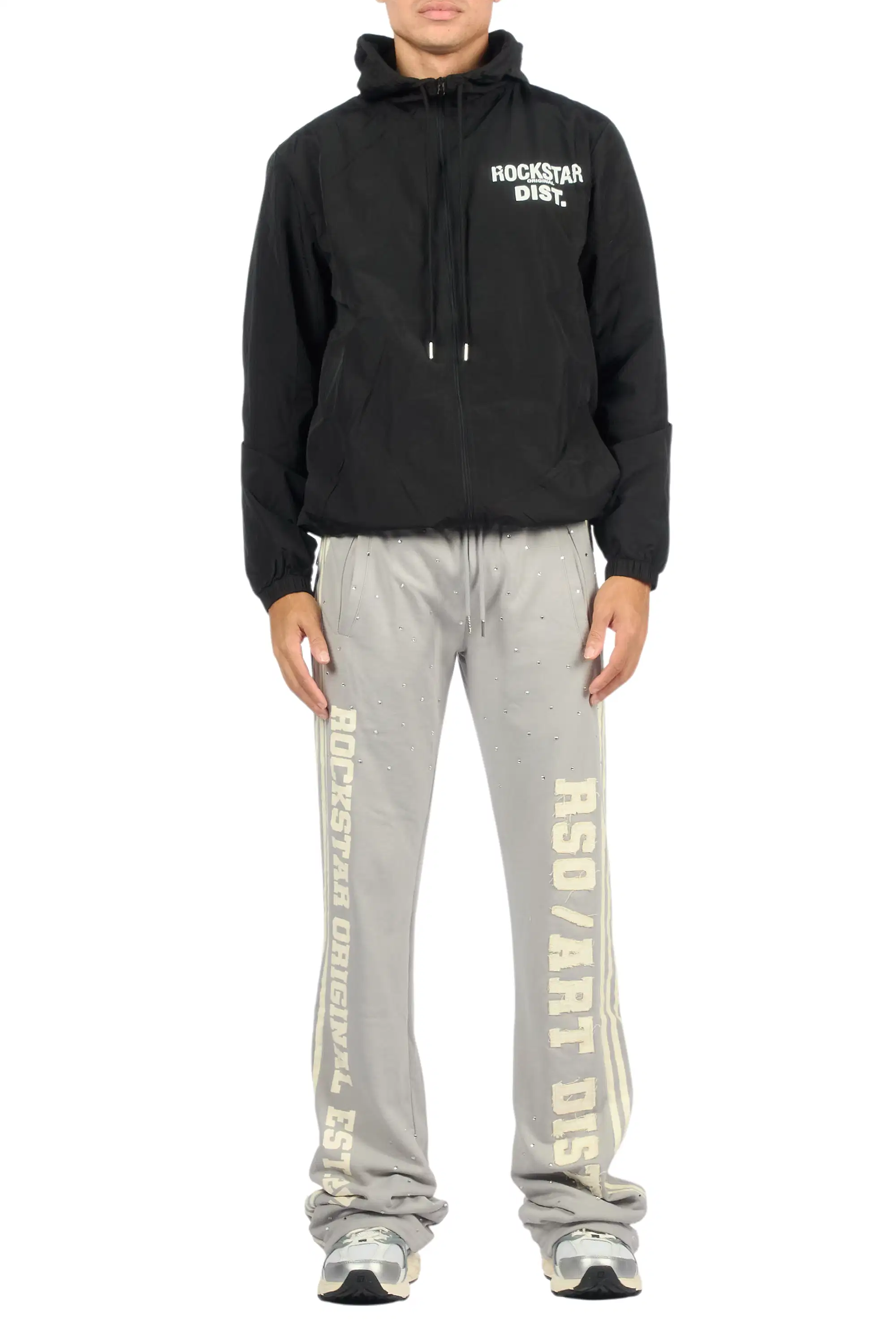 Yulian Grey Baggy Stacked Pant - Image 11