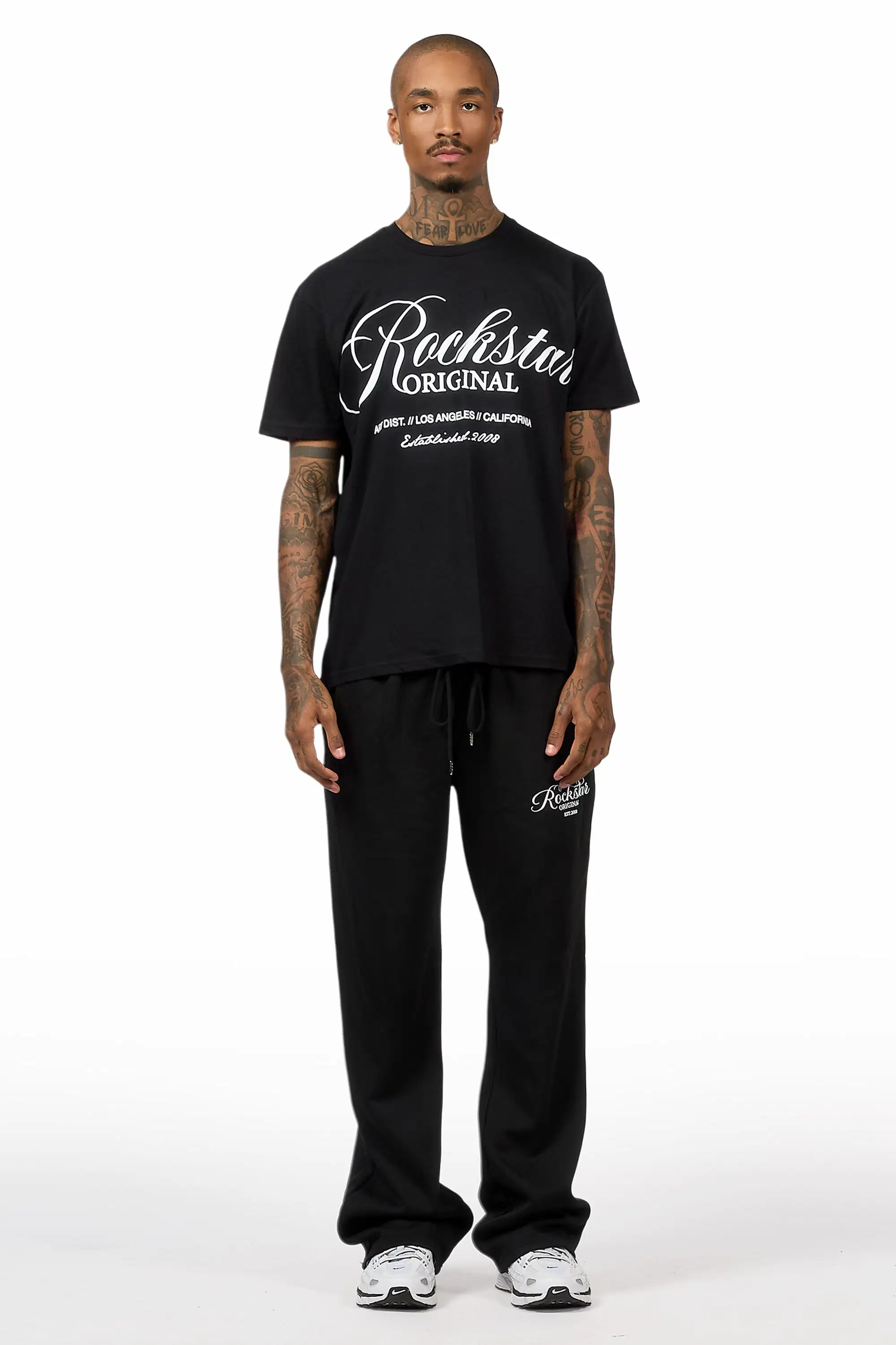 Cero Black/White T-Shirt/Relaxed Track Set - Image 5
