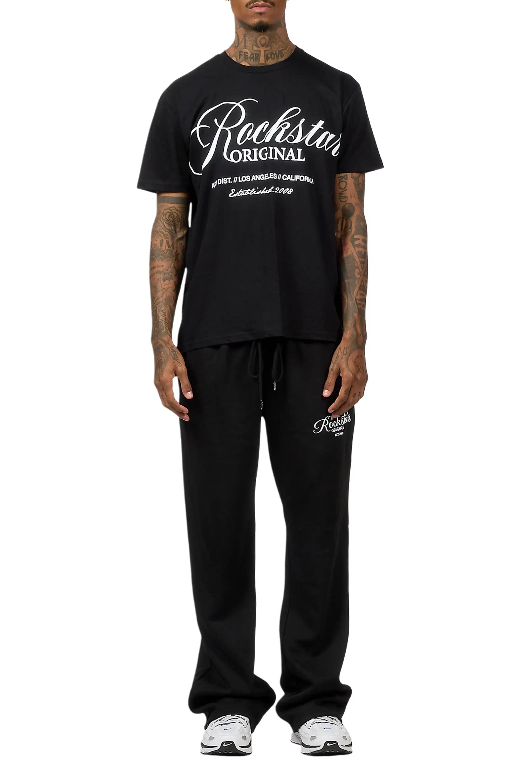 Cero Black/White T-Shirt/Relaxed Track Set - Image 9