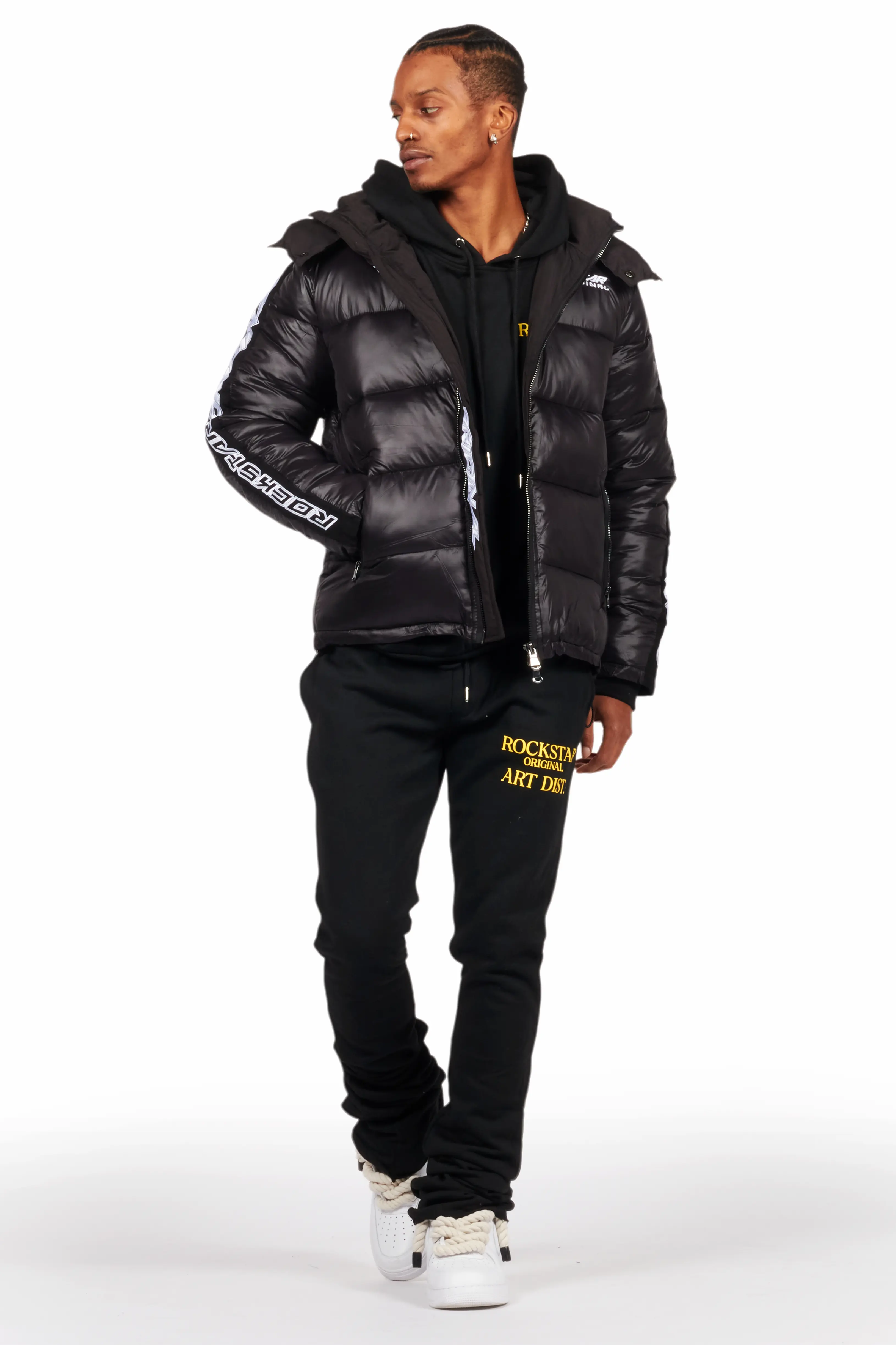 Briggs Black Hoodie/Super Stacked Flare Track Set - Image 7