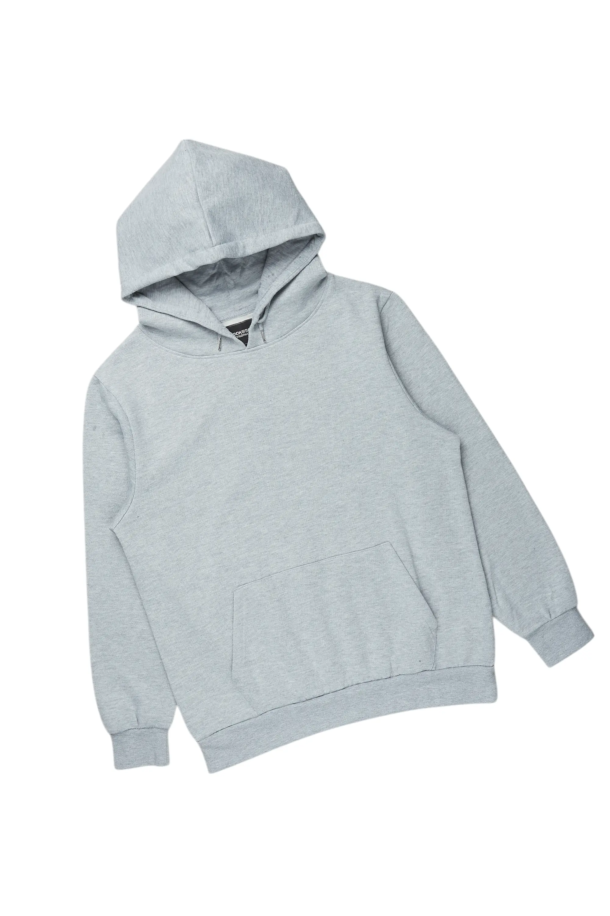Basic Heather Grey Hoodie/Stacked Flare Track Set - Image 8