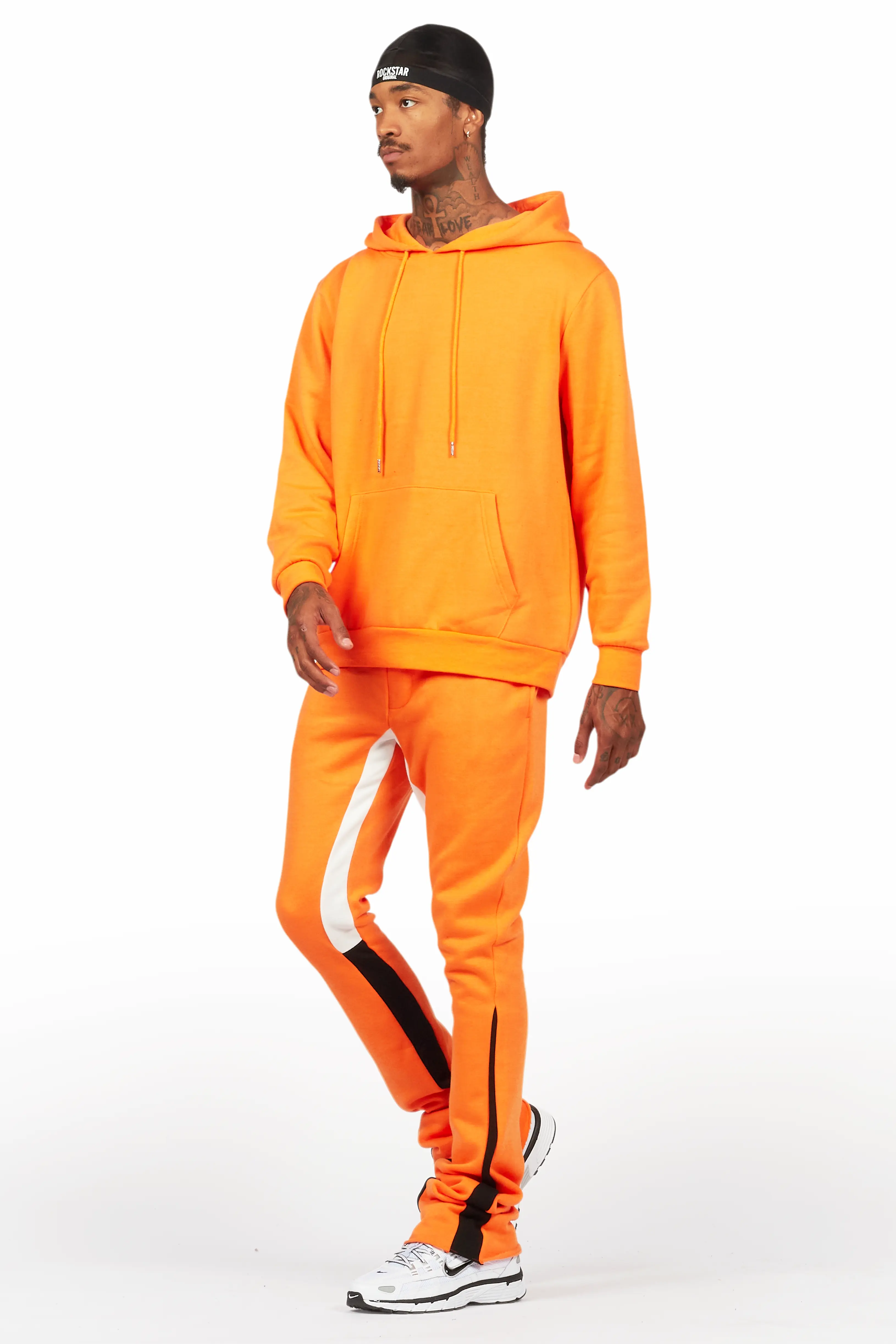 Basic Orange Hoodie/Stacked Flare Track Set - Image 5