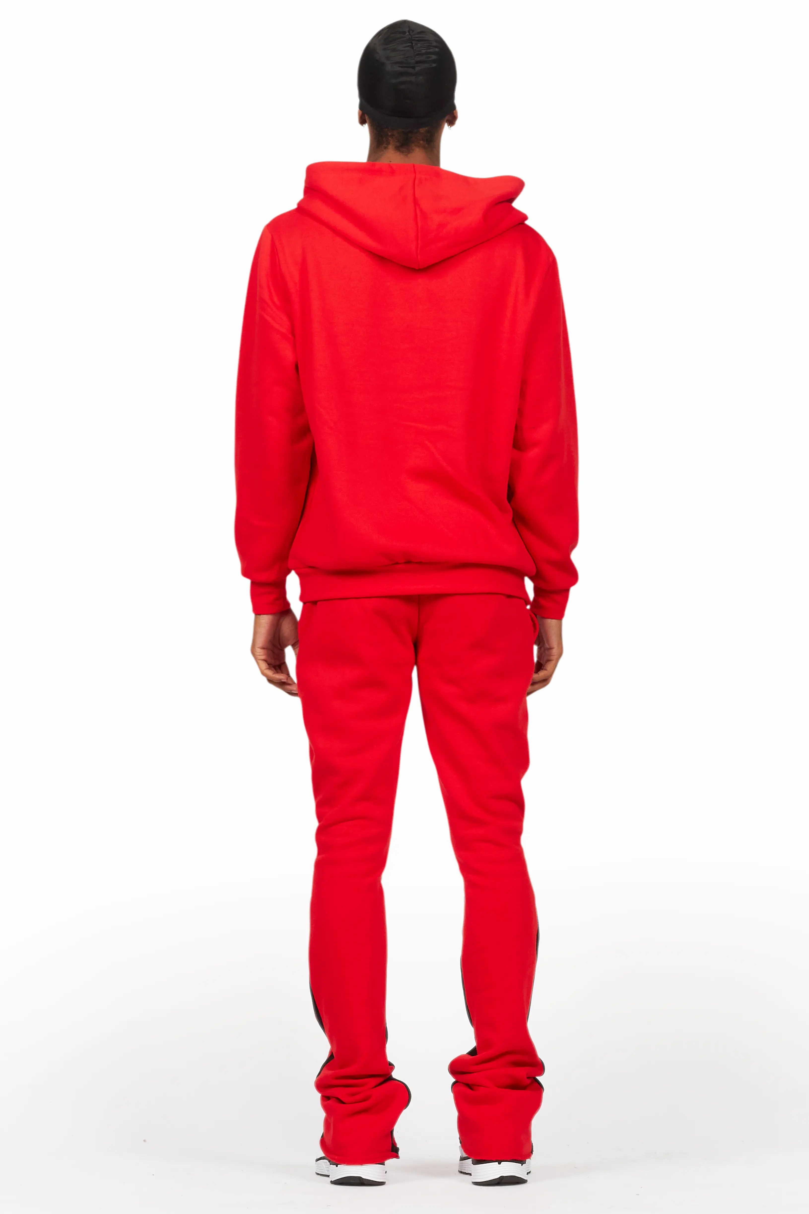 Basic Red Hoodie/Stacked Flare Track Set - Image 4