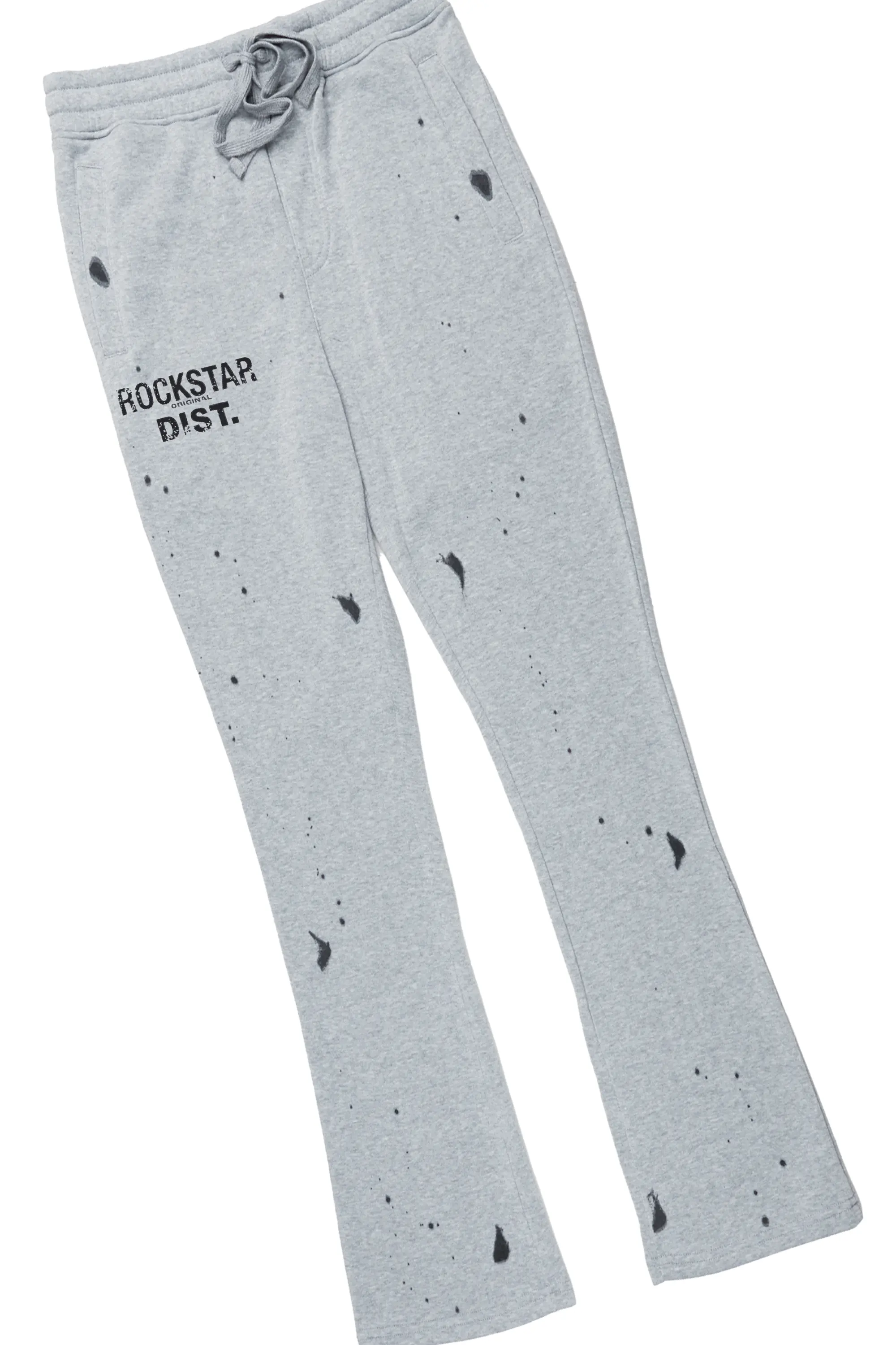 Raffer Heather Grey Hoodie/Stacked Flare Track Set - Image 8