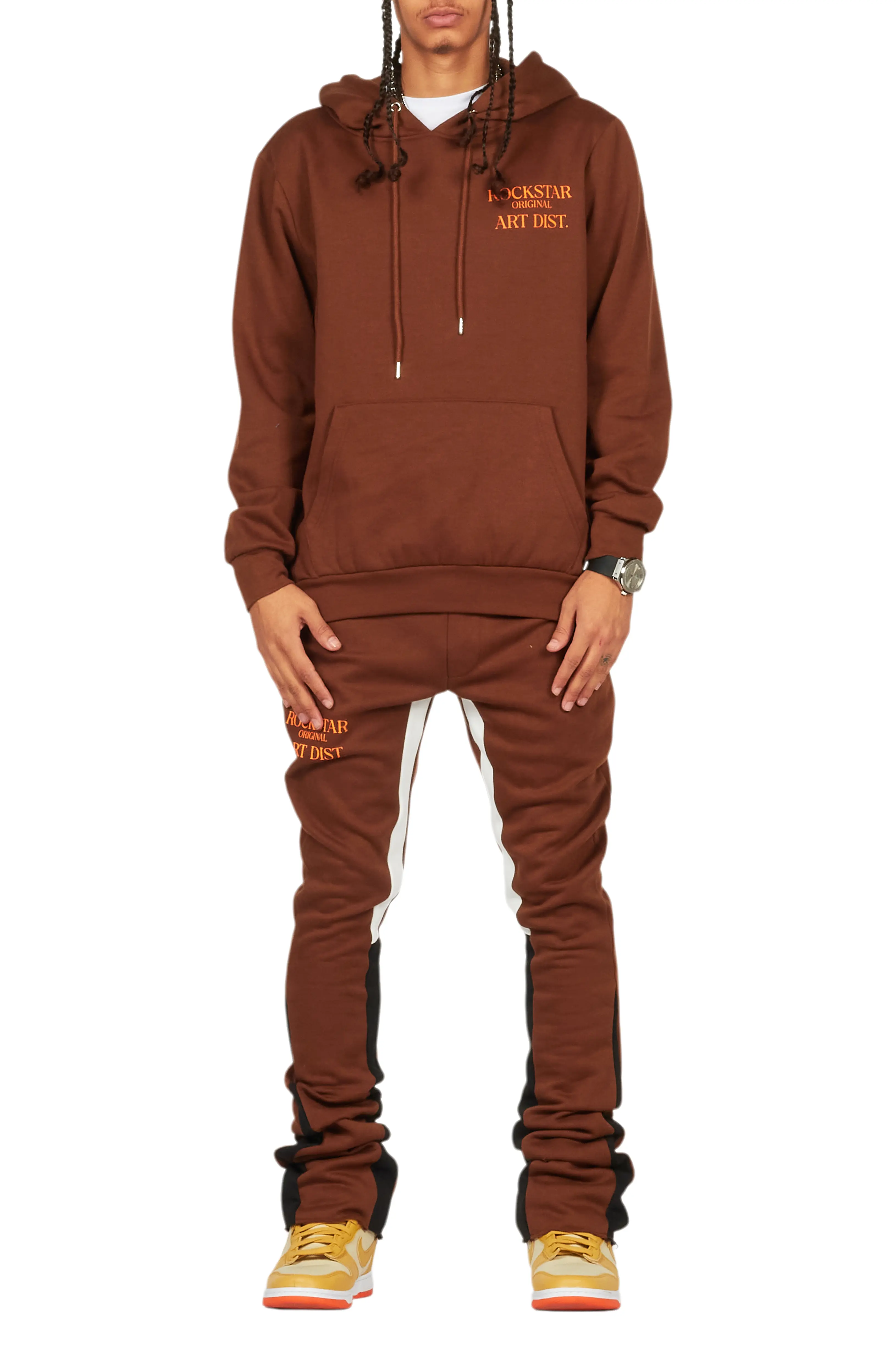 Briggs Brown Hoodie/Stacked Flare Track Set - Image 9