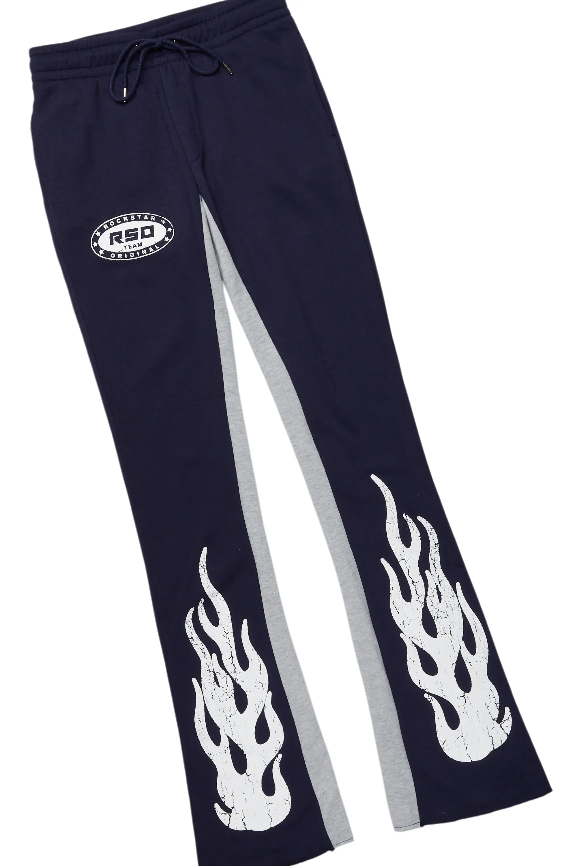 Amos Heather Grey Double Layer T-Shirt/Stacked Baggy Pant Set - Image 8