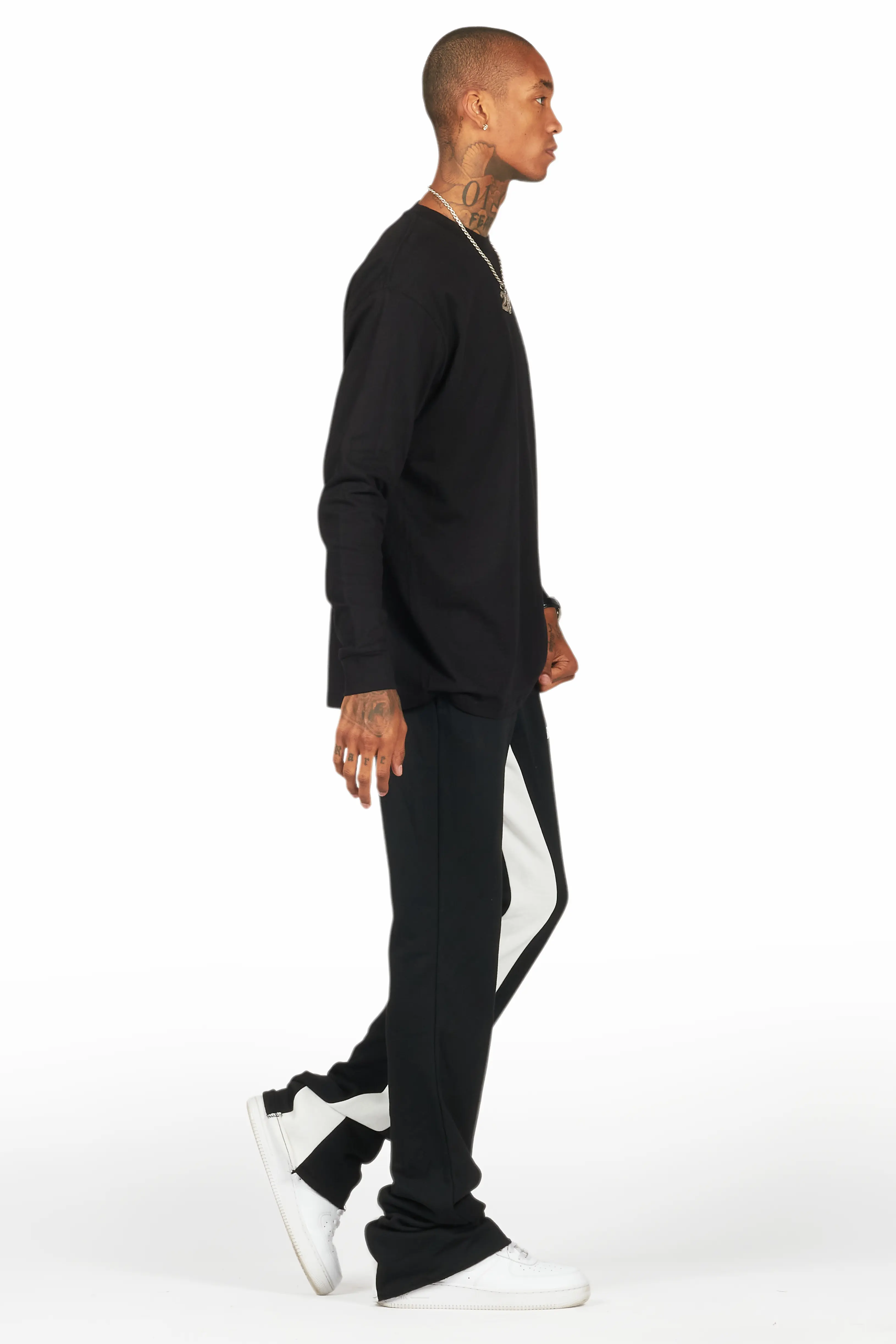 Briggs Black Long Sleeve T-Shirt/Baggy Pant Set - Image 3