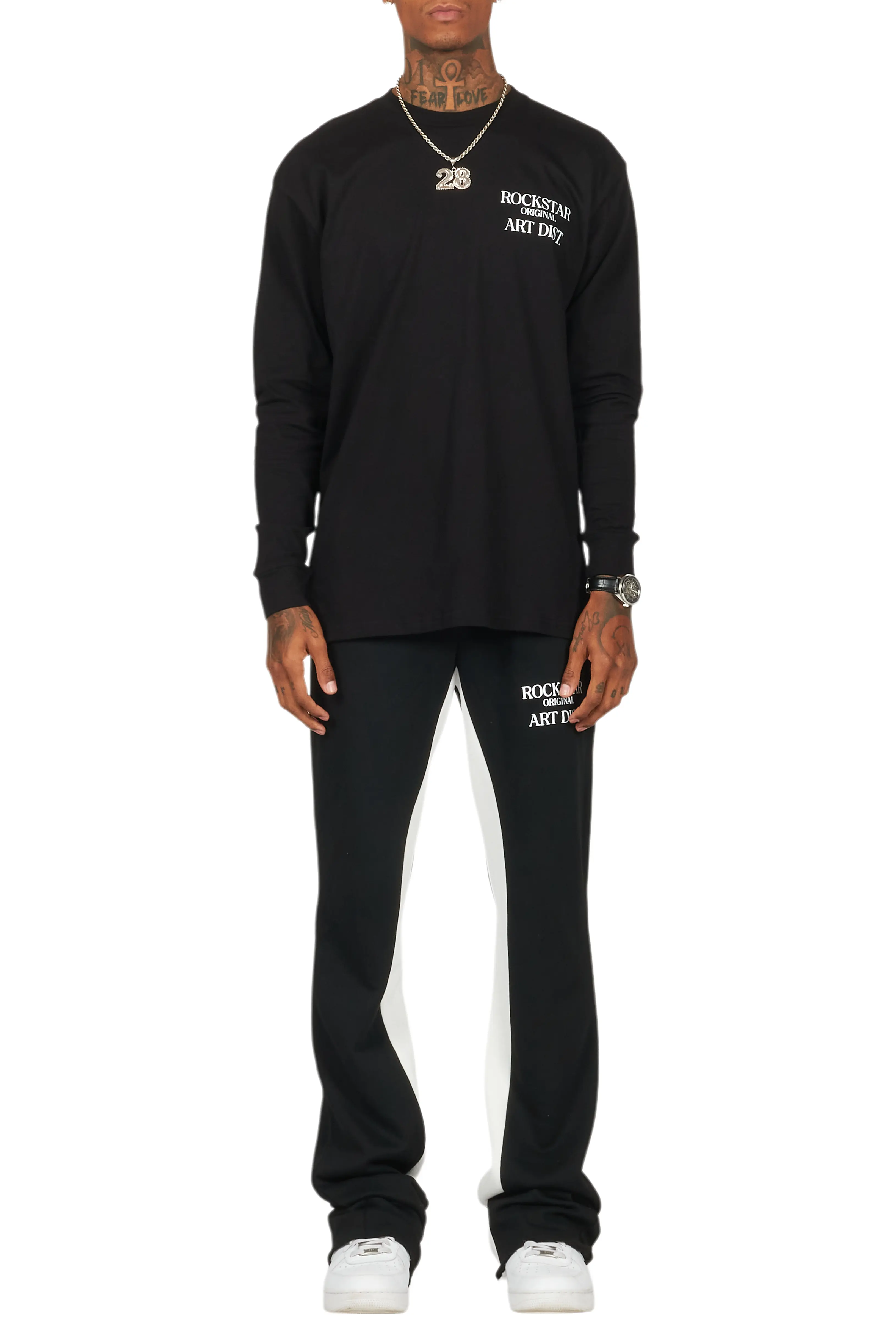 Briggs Black Long Sleeve T-Shirt/Baggy Pant Set - Image 9