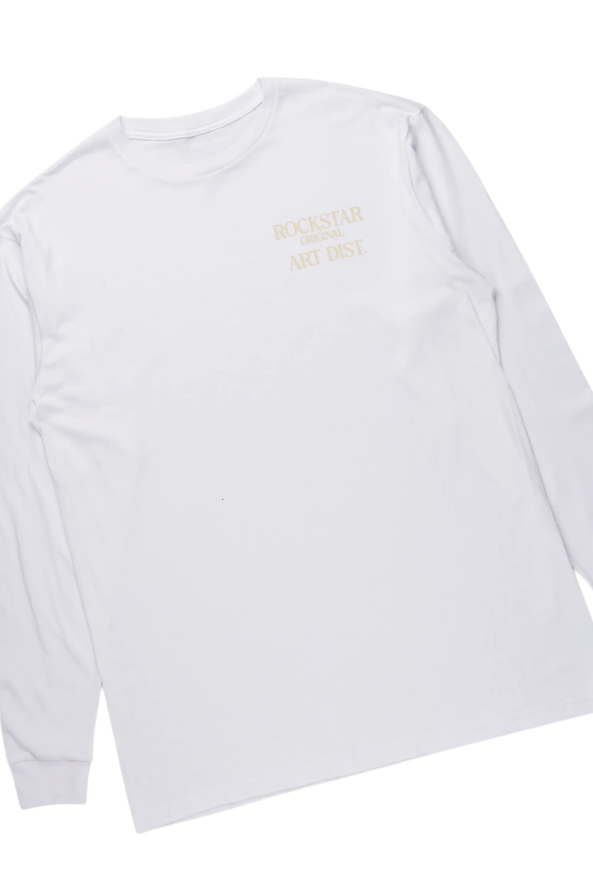Briggs White/Beige Long Sleeve T-Shirt/Baggy Pant Set - Image 7