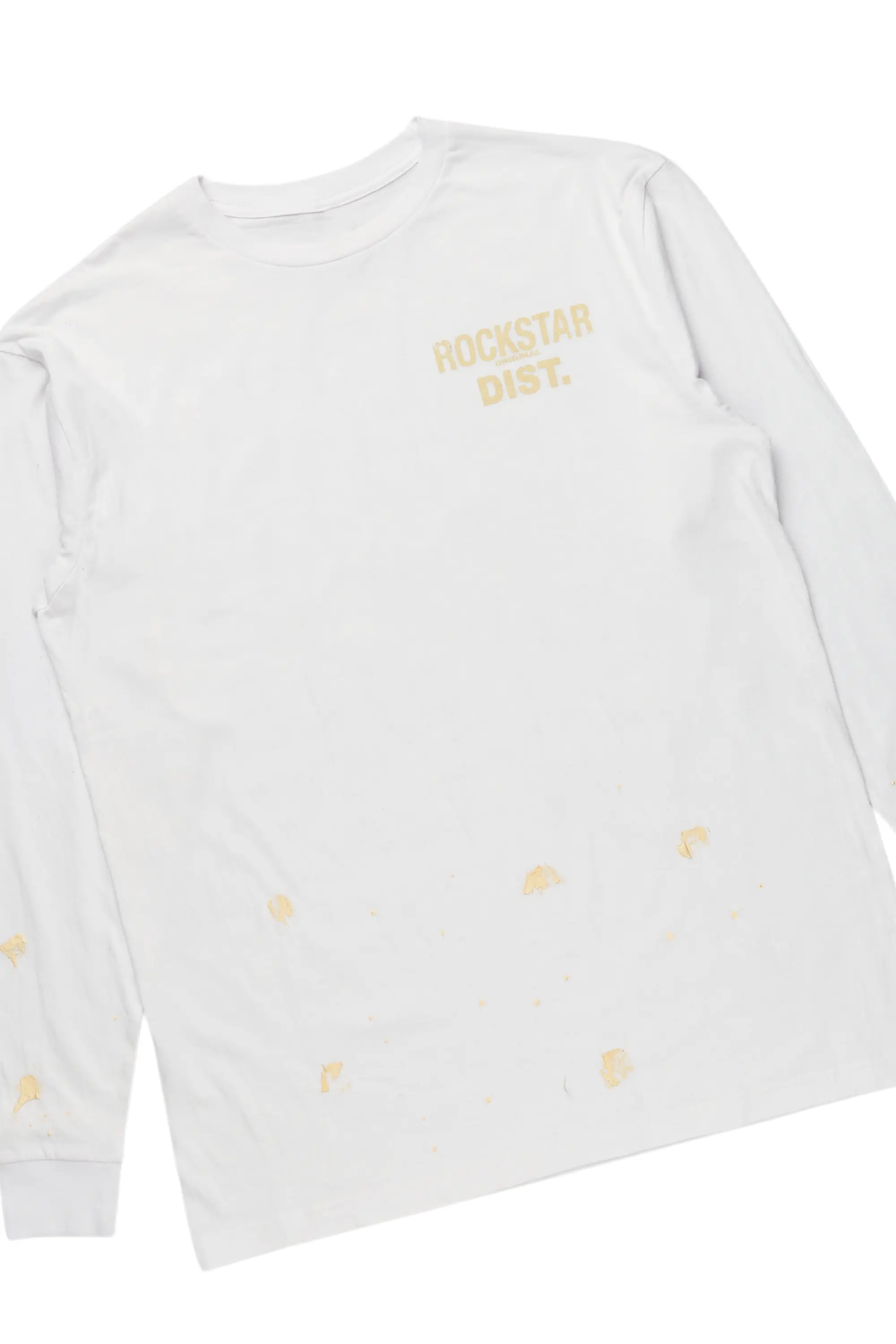 Raffer White/Beige Long Sleeve T-Shirt/Baggy Pant Set - Image 7