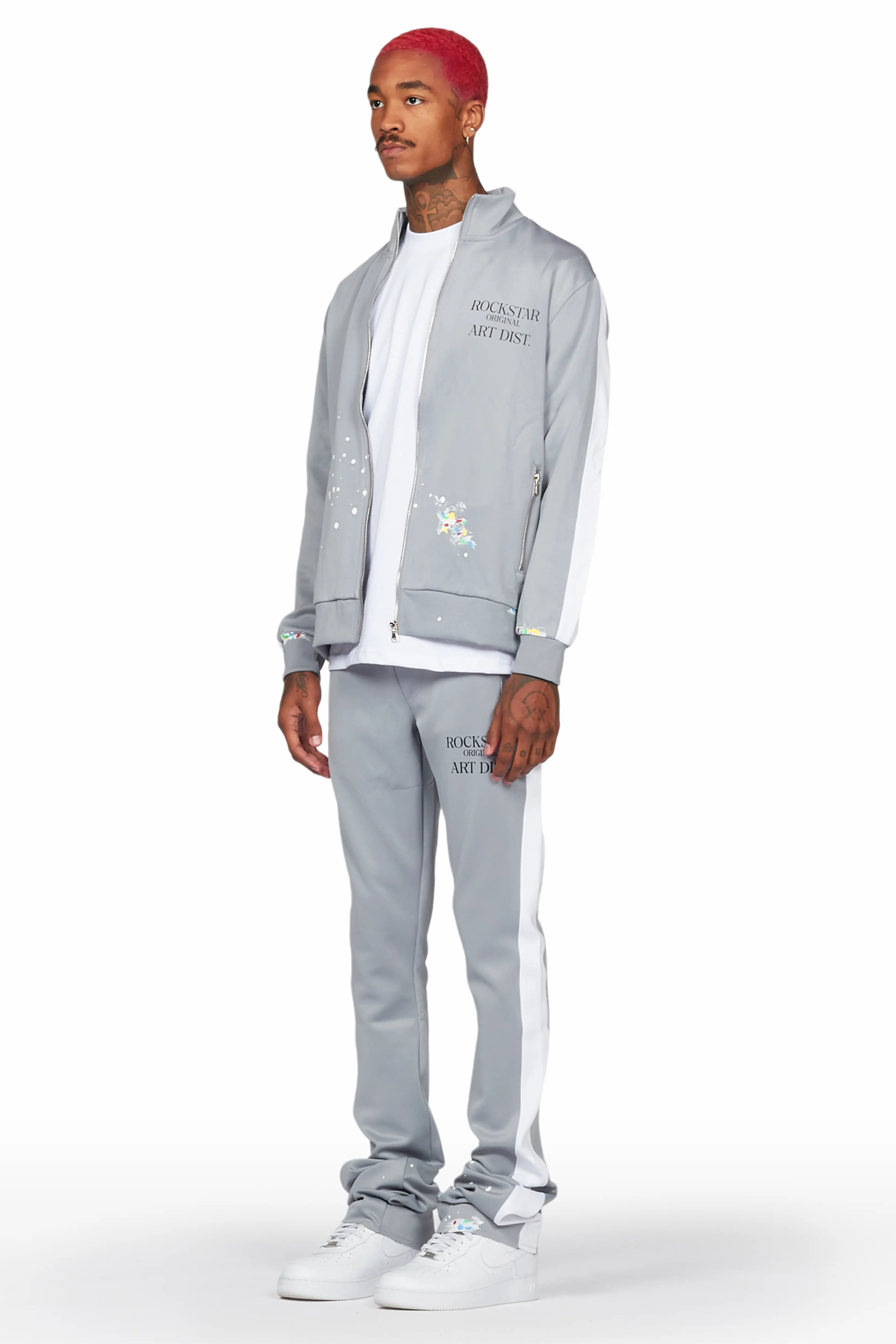 Rockstar Art Dist. Grey Tricot Super Stacked Flare Track Set - Image 5