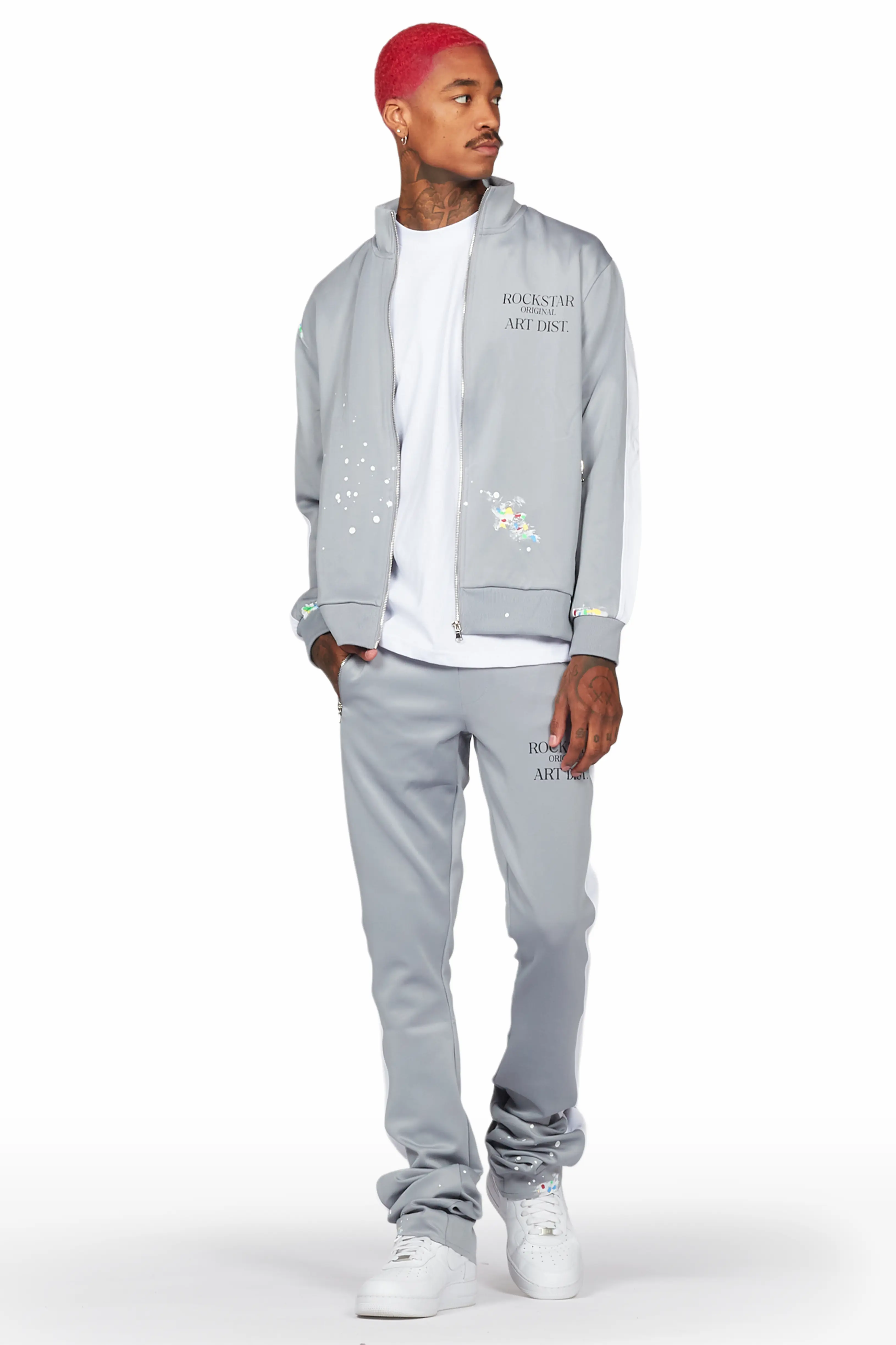 Rockstar Art Dist. Grey Tricot Super Stacked Flare Track Set - Image 6