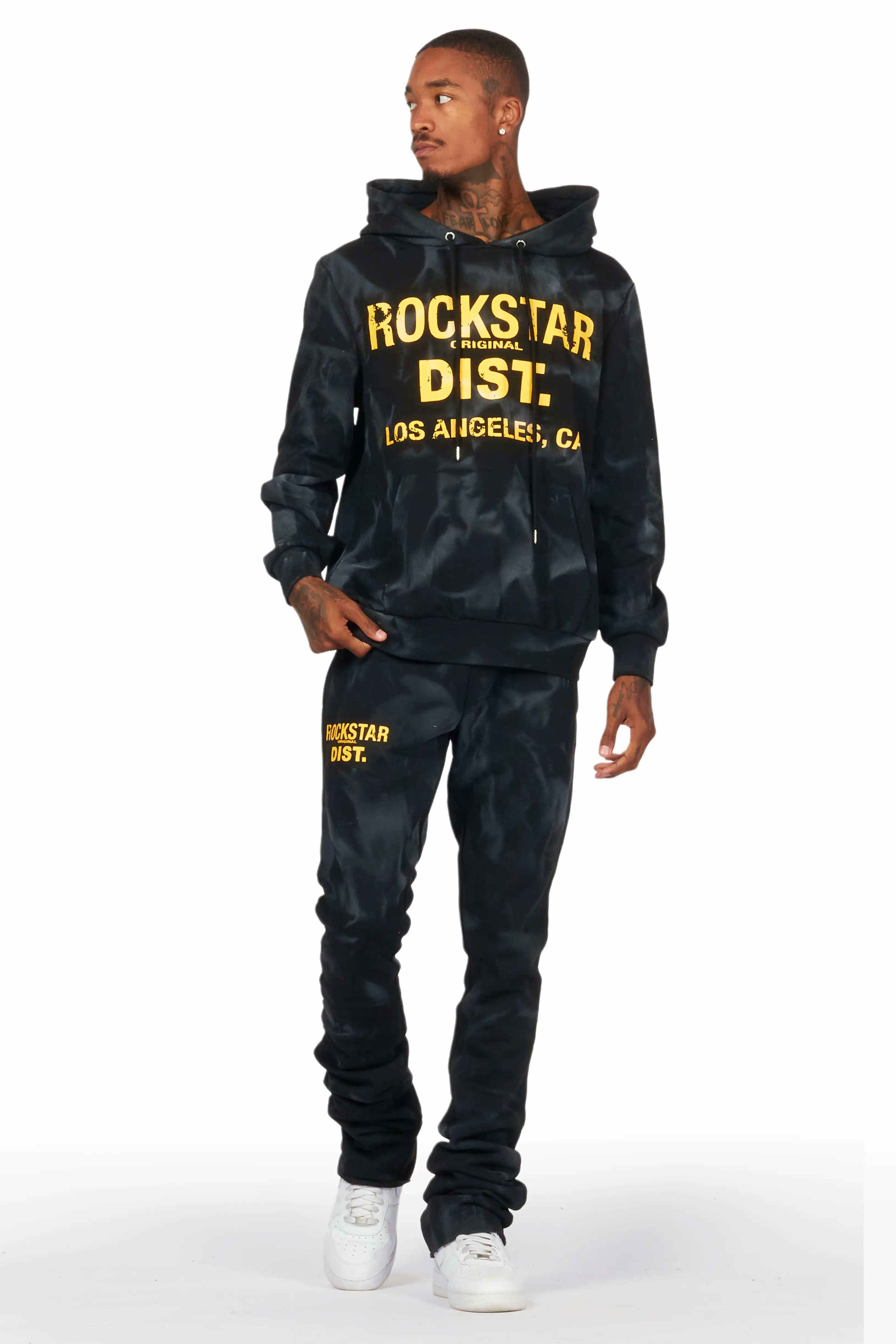 Nelly Black Hoodie/Super Stacked Flare Track Set - Image 2