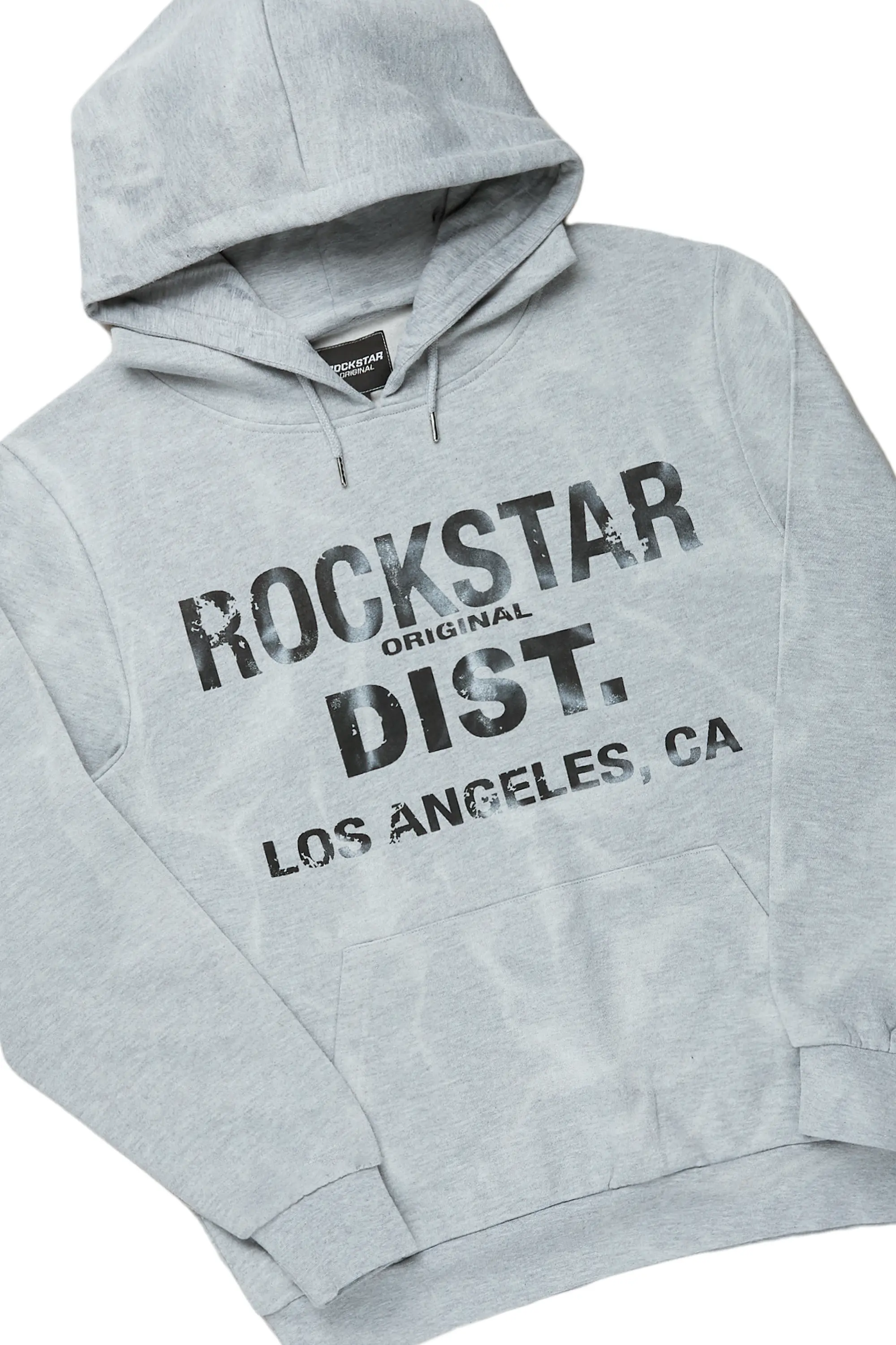 Nelly Heather Grey Hoodie/Super Stacked Flare Pant Set - Image 7