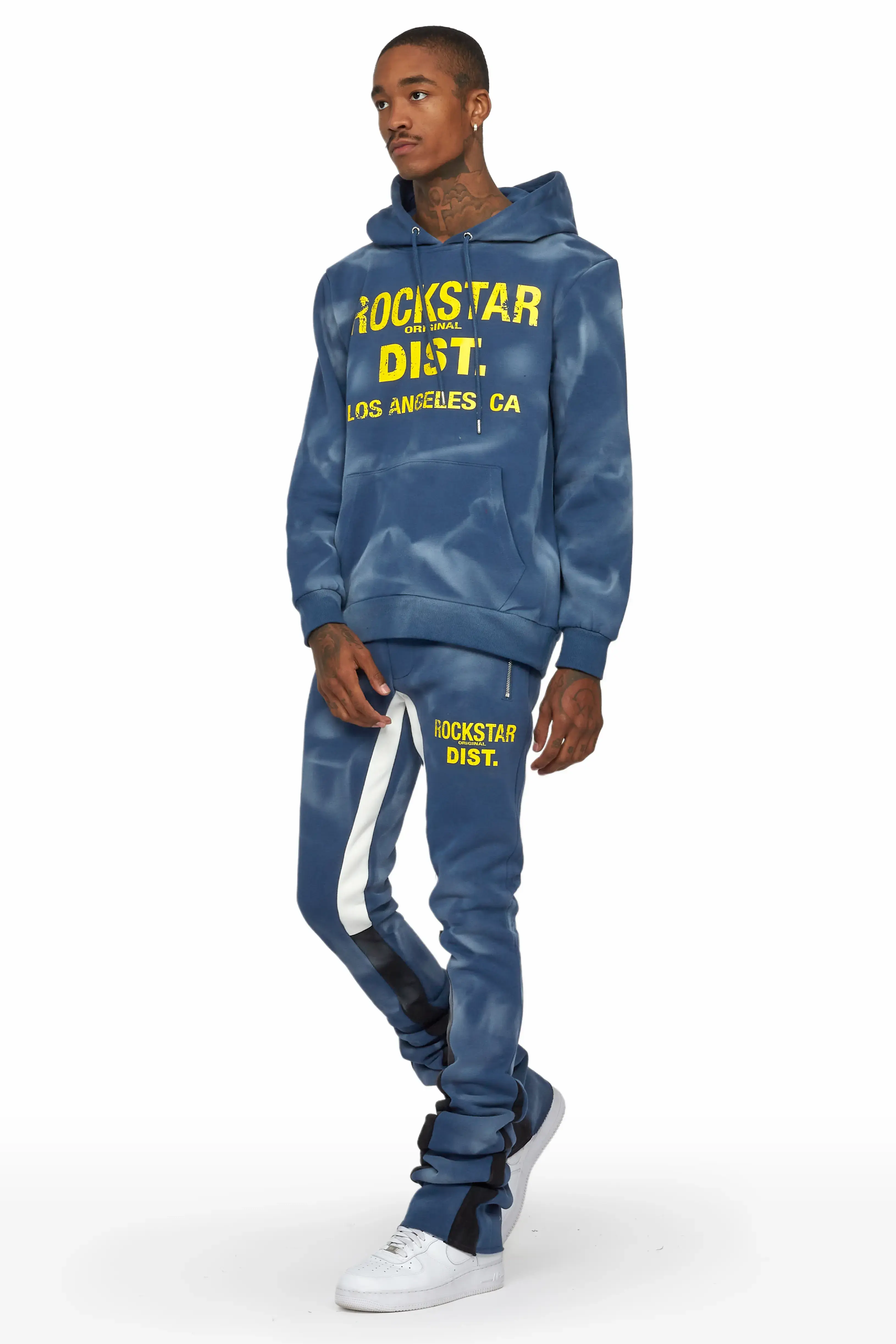 Nelly Navy Hoodie/Super Stacked Flare Pant Set - Image 3