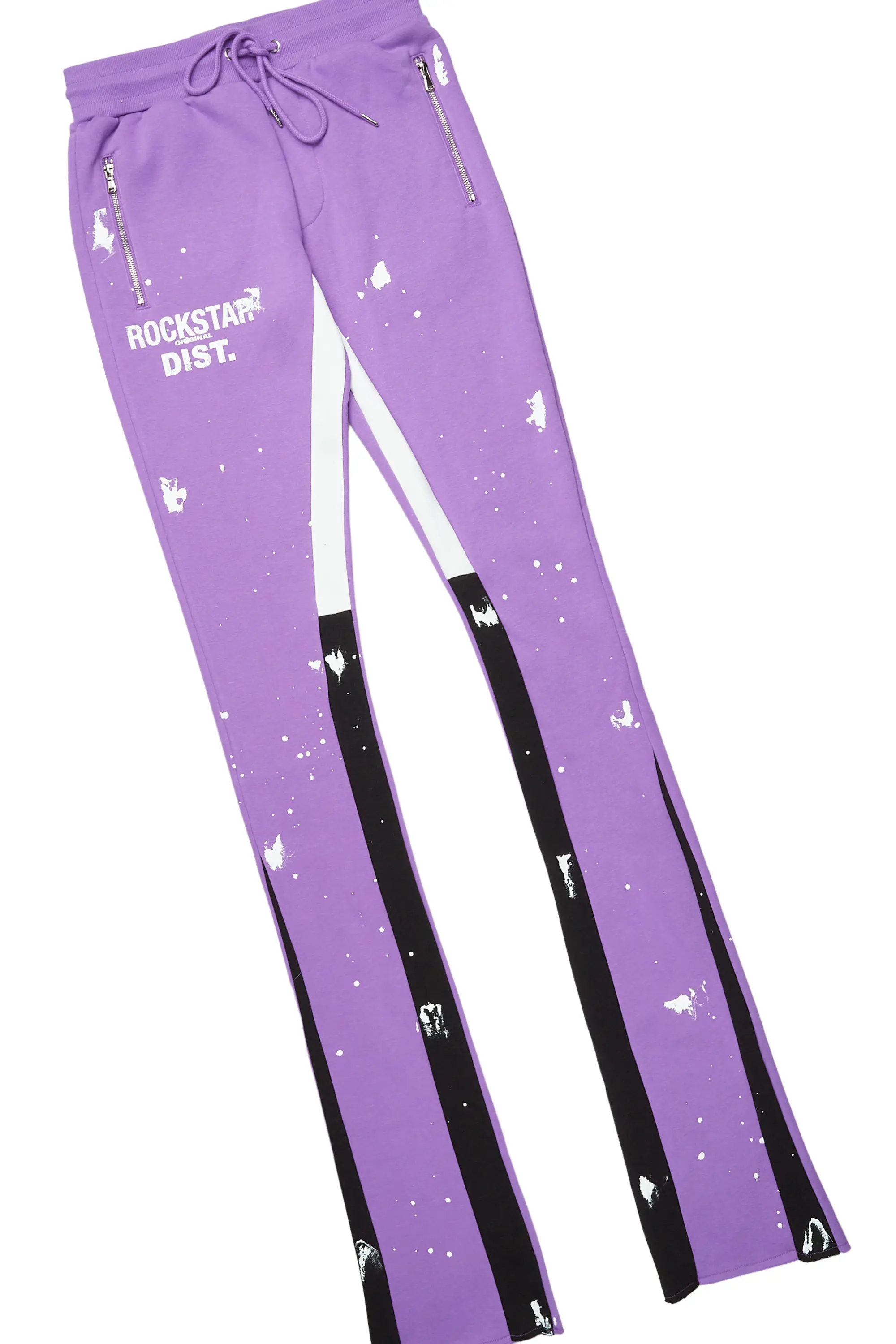 Raffer Purple Hoodie/Super Stacked Flare Pant Set - Image 8