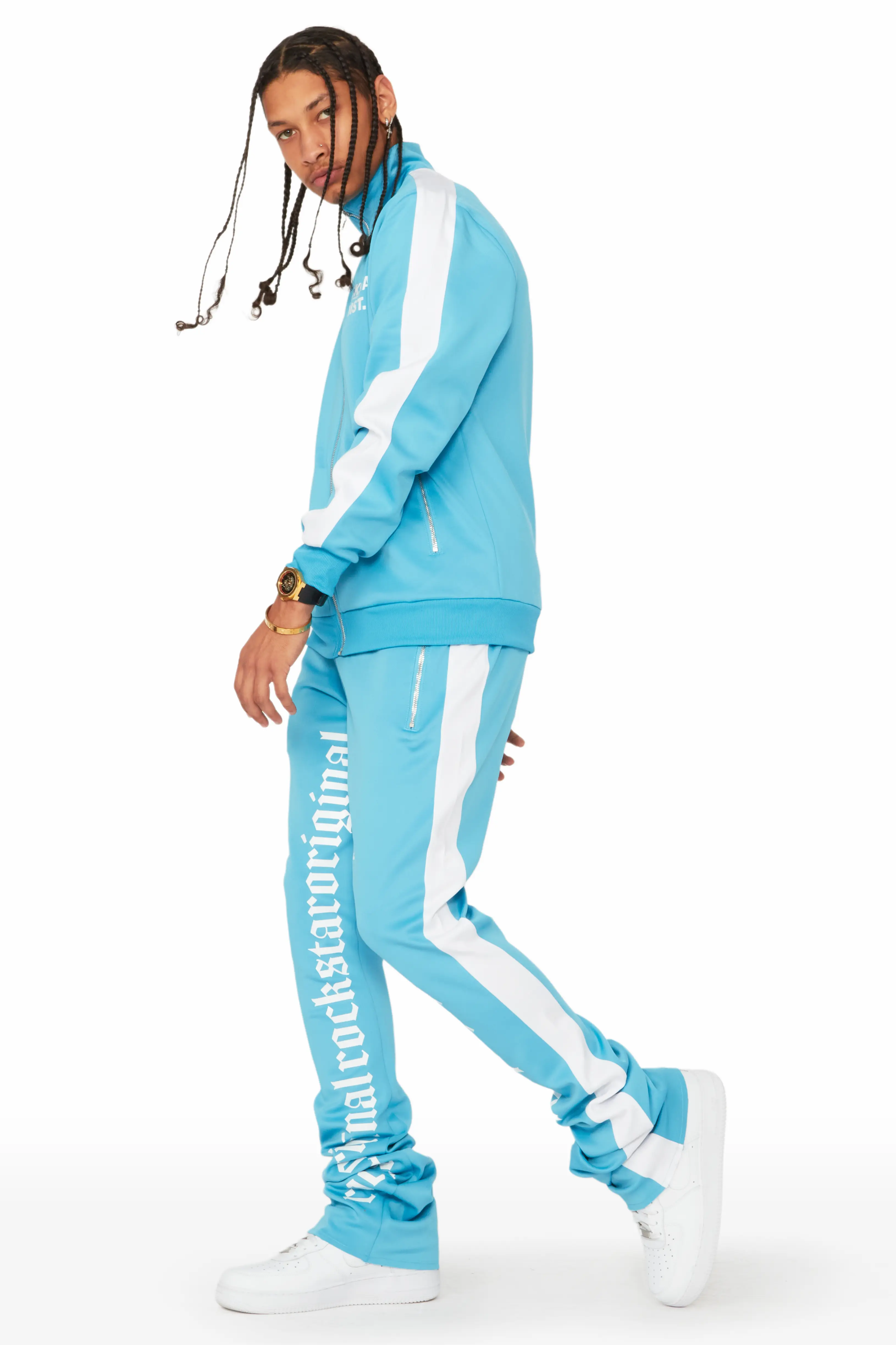 Callie Baby Blue Tricot Super Stacked Track Set - Image 4