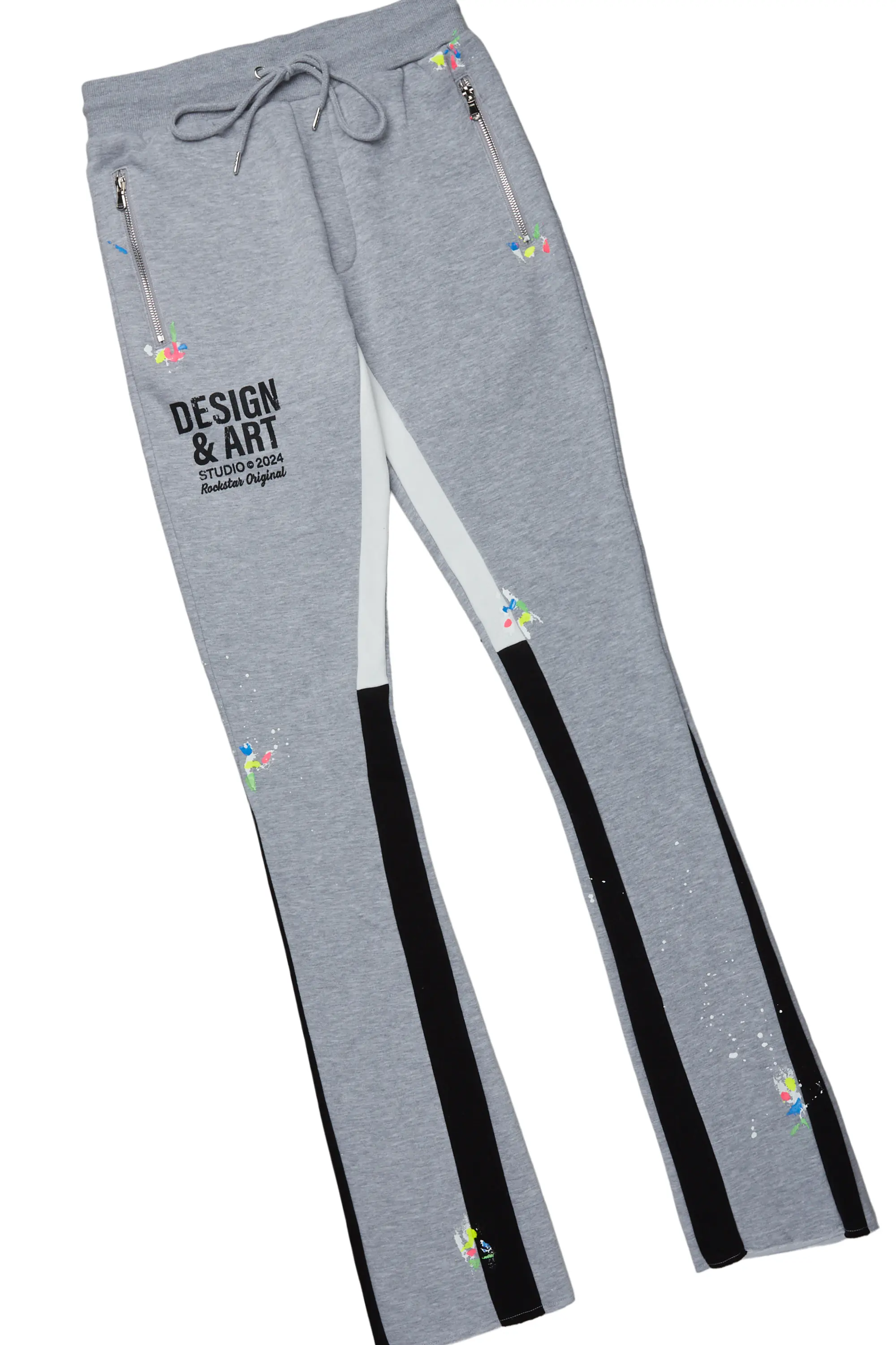 Mancha White/Grey T-Shirt Stacked Flare Track Set - Image 9