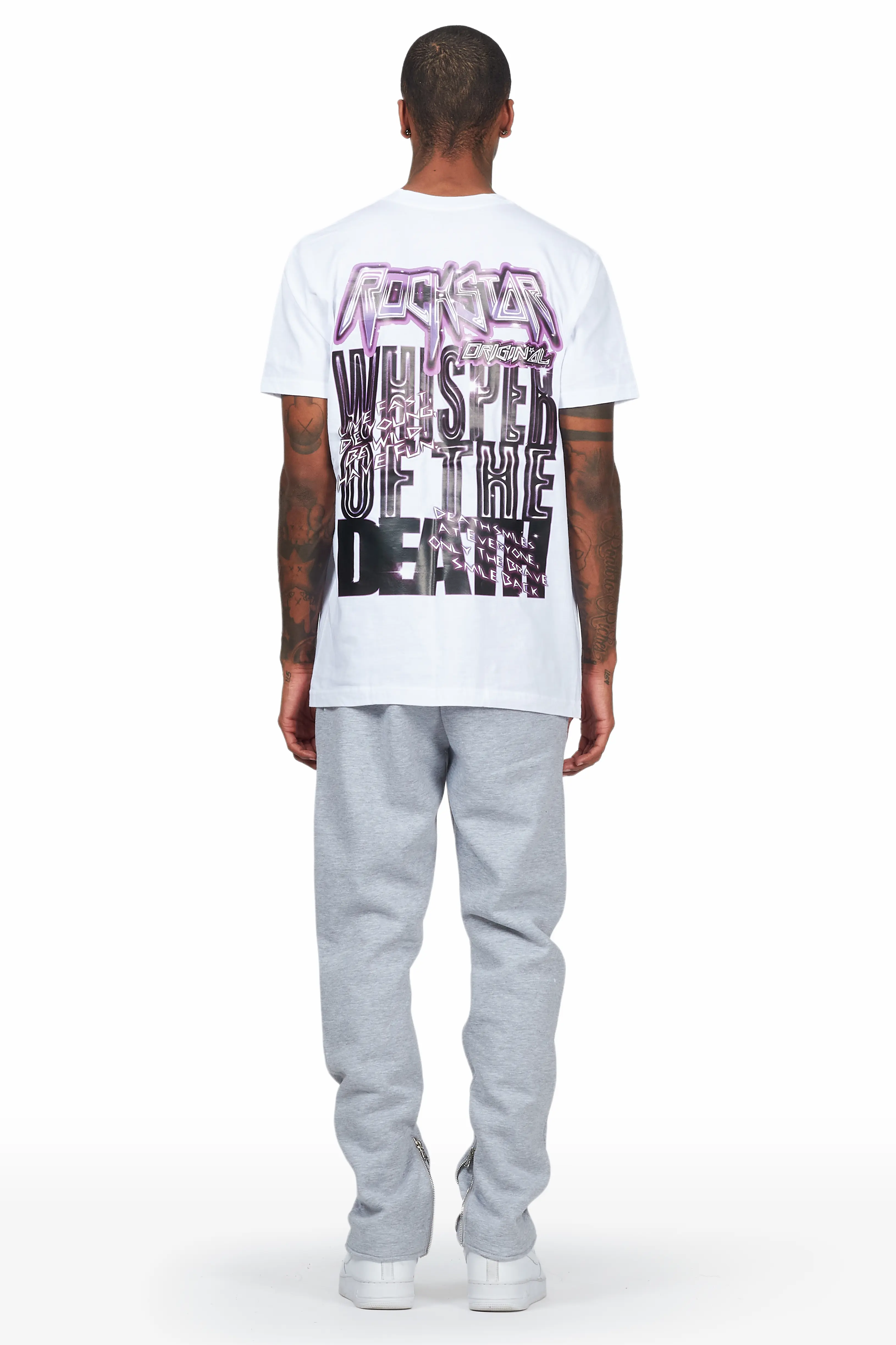 Obert White/Grey T-Shirt Slim Track Set - Image 5