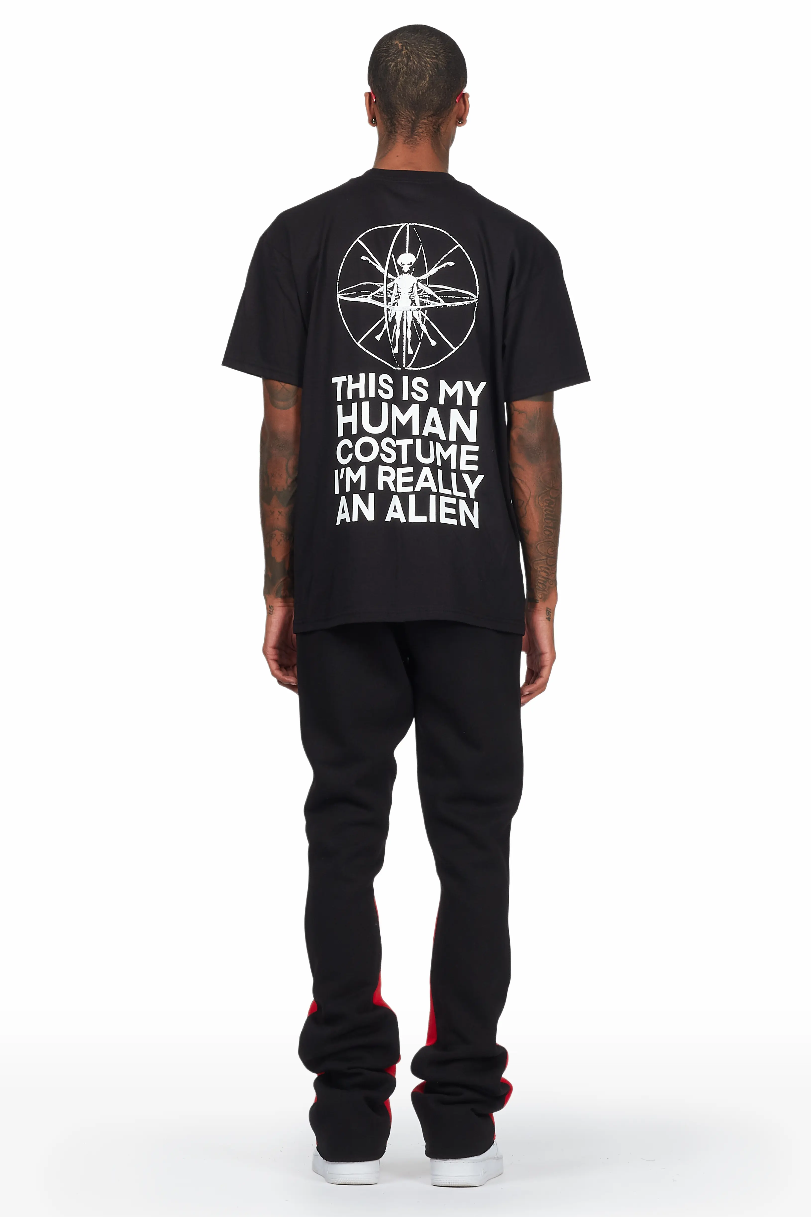 Yarden Black T-Shirt Stacked Flare Track Set - Image 3