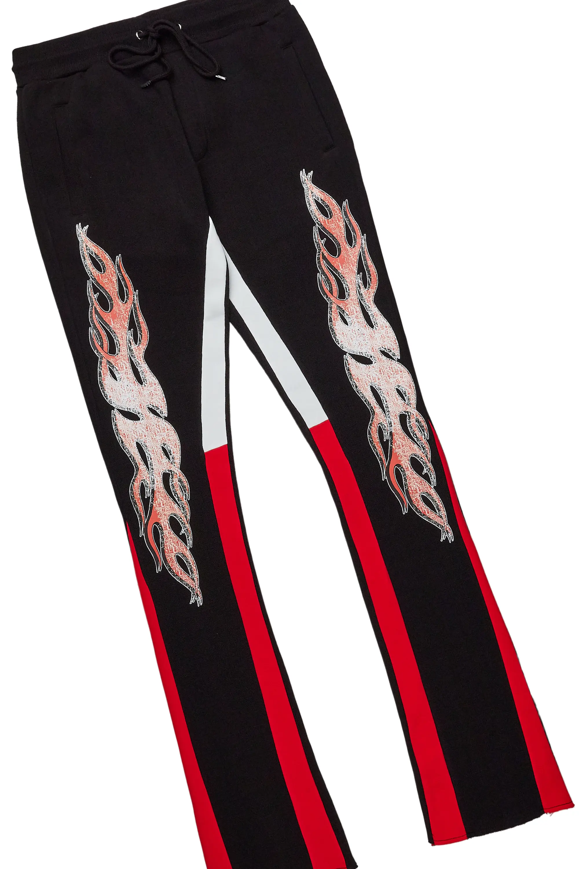 Yash White/Black T-Shirt Stacked Flare Track Set - Image 8
