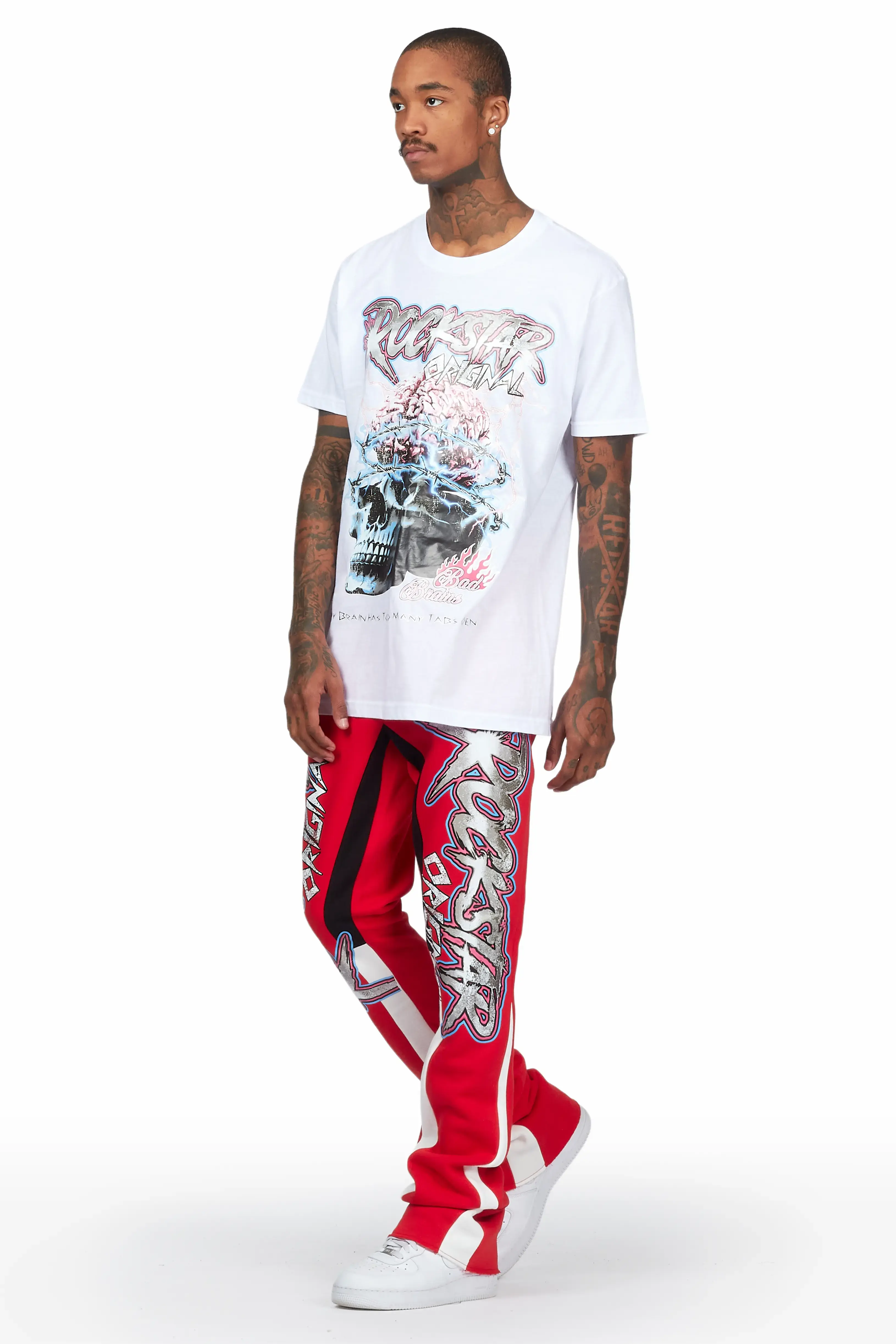 Waller White/Red T-Shirt Stacked Flare Track Set - Image 6
